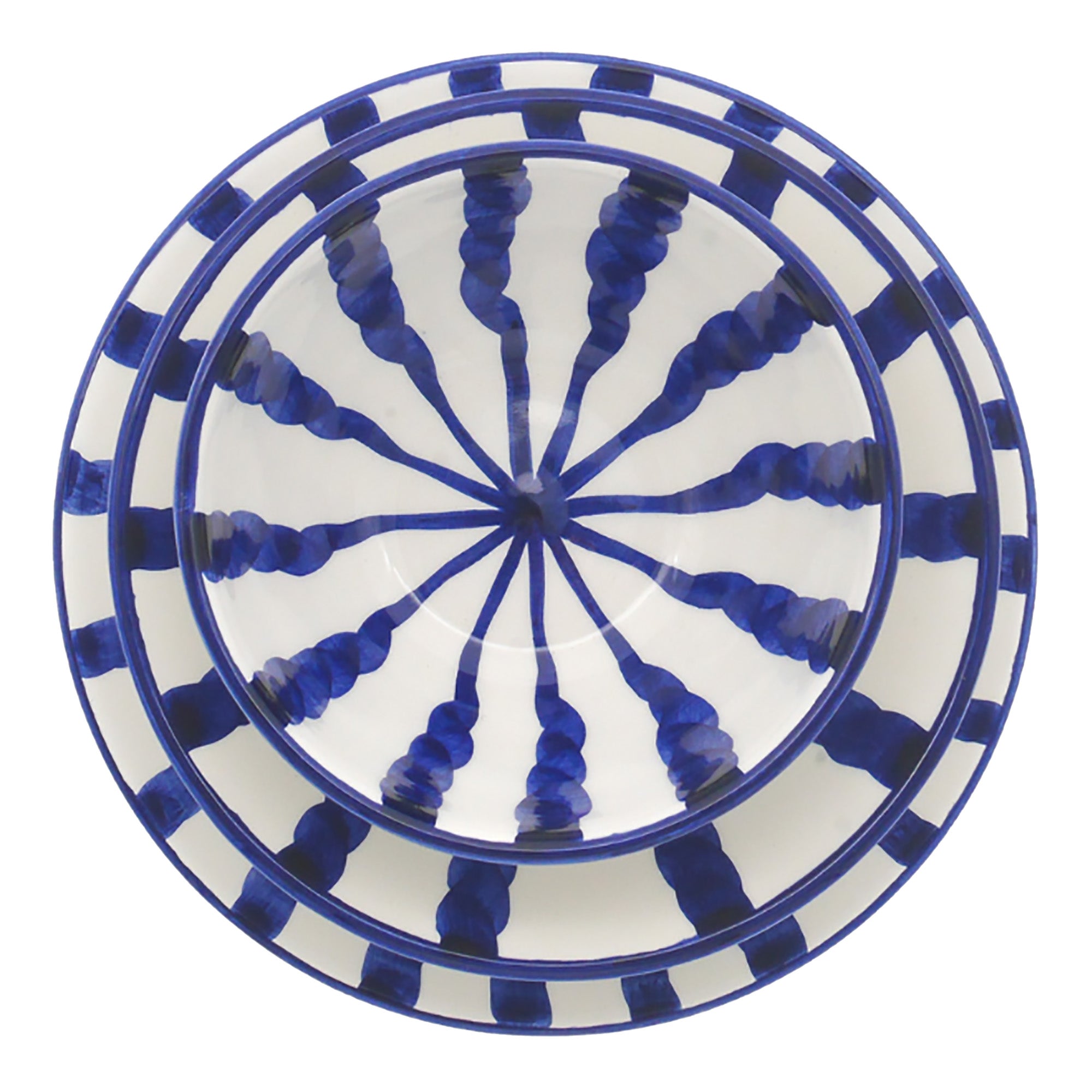 Wave Dinner Set - Azure - 3 Piece