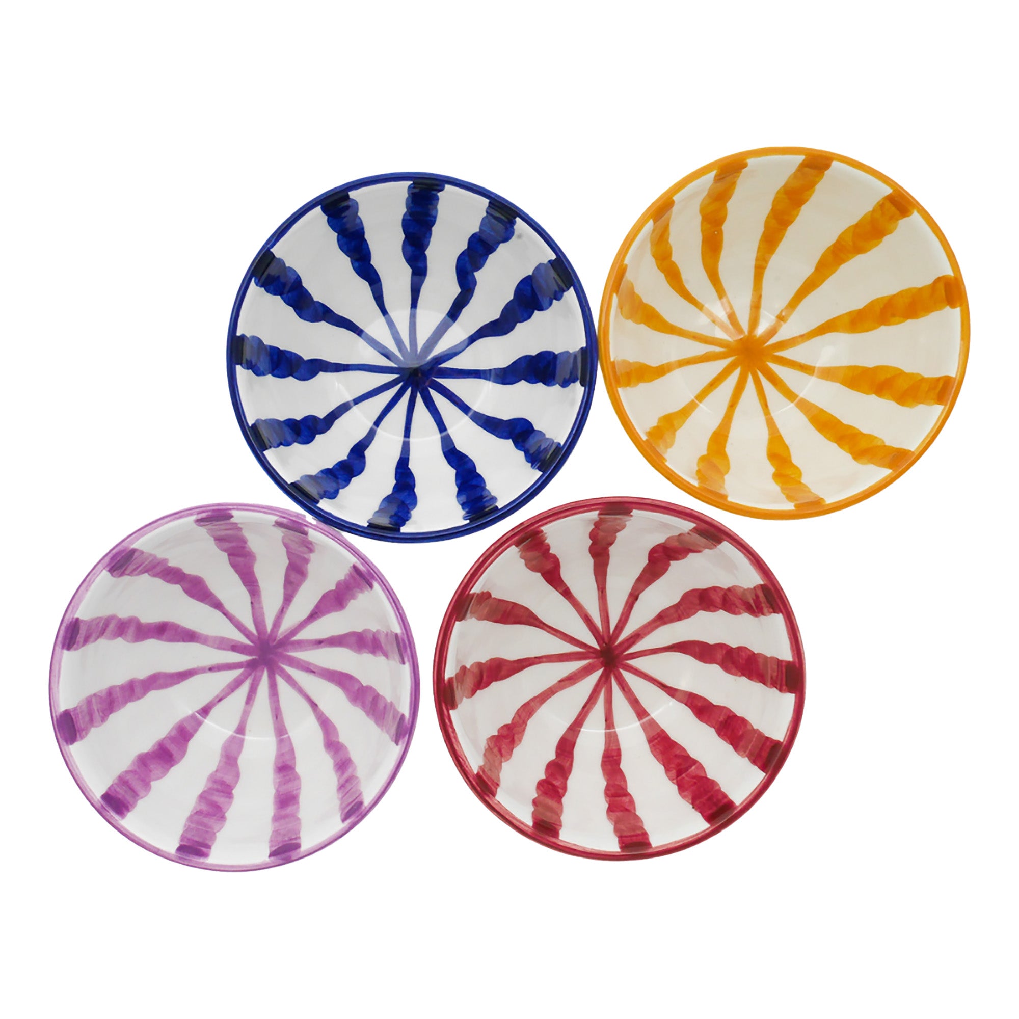 Wave Breakfast Bowls - Set Of 4 - Choose Your Colour