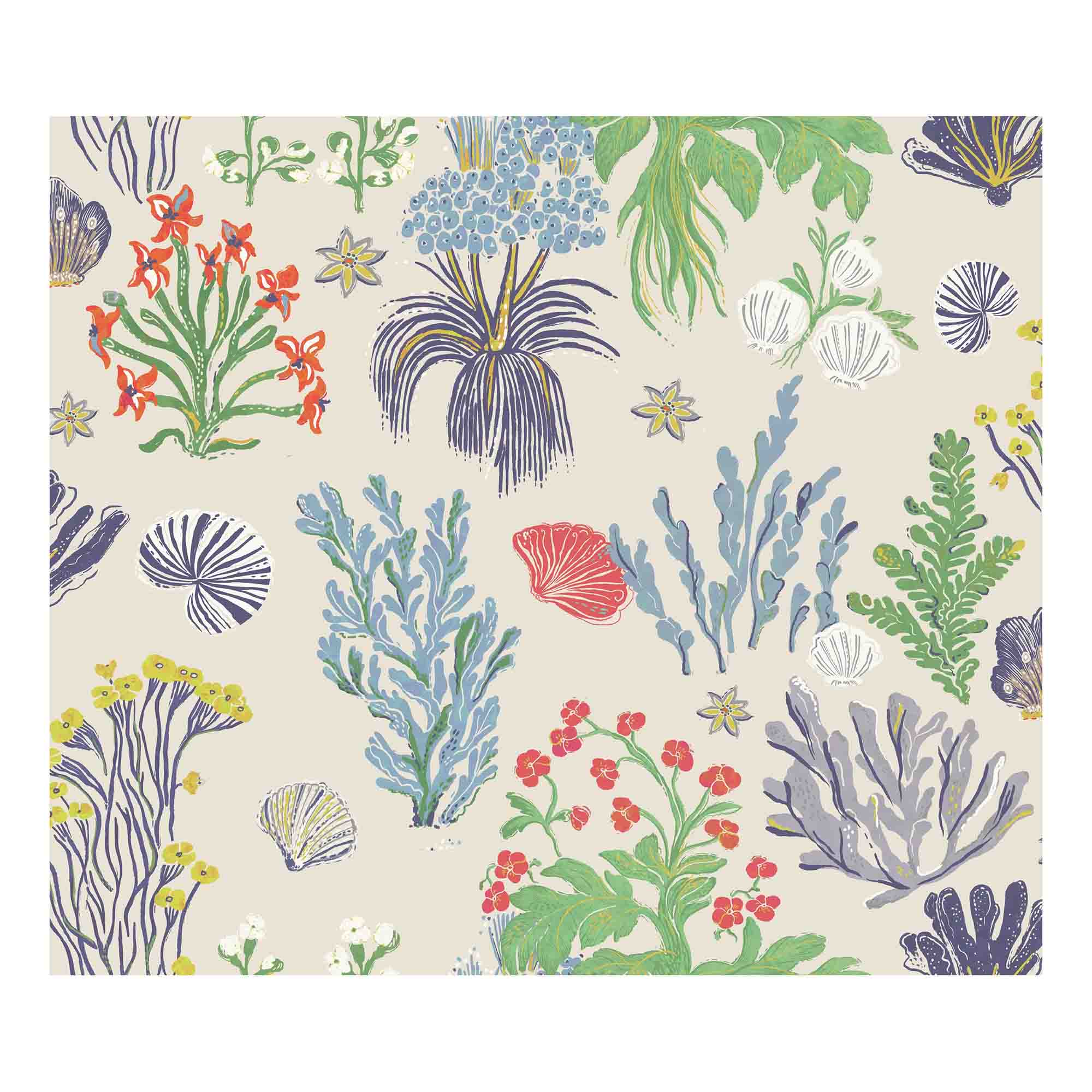 Aster and Cockle Wallpaper - SAND