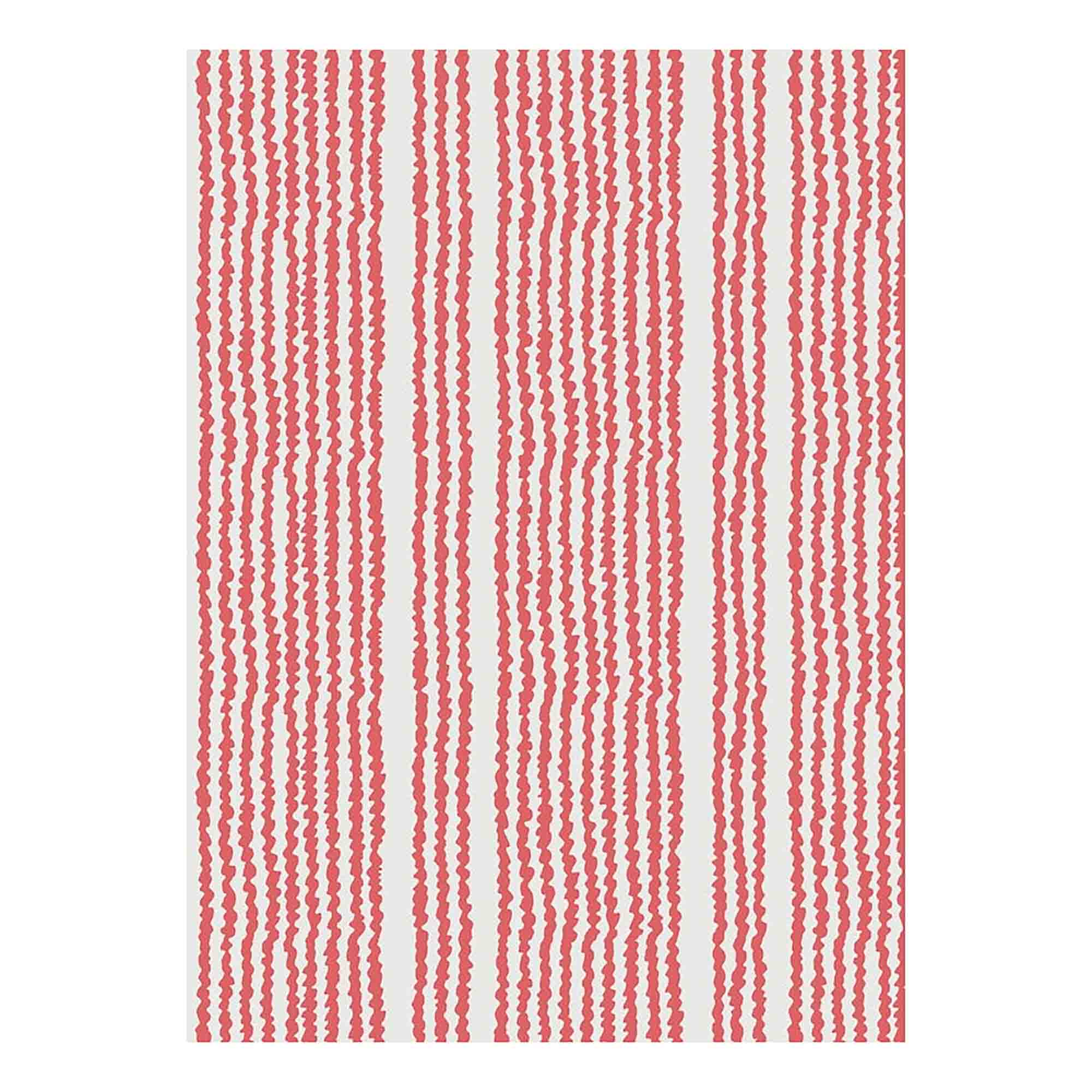 Ripple Stripe Wallpaper - CORAL