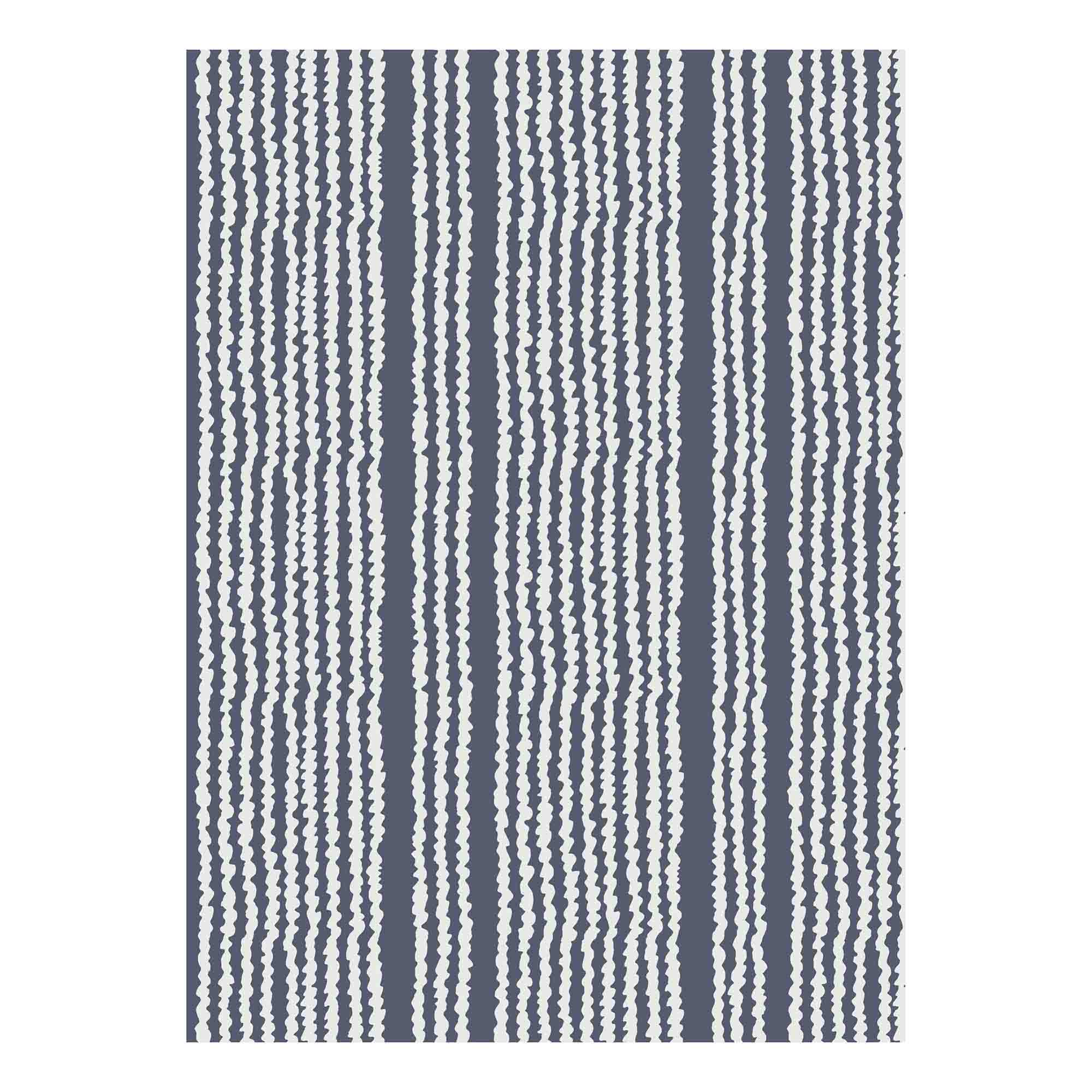 Ripple Stripe Wallpaper - NAVY
