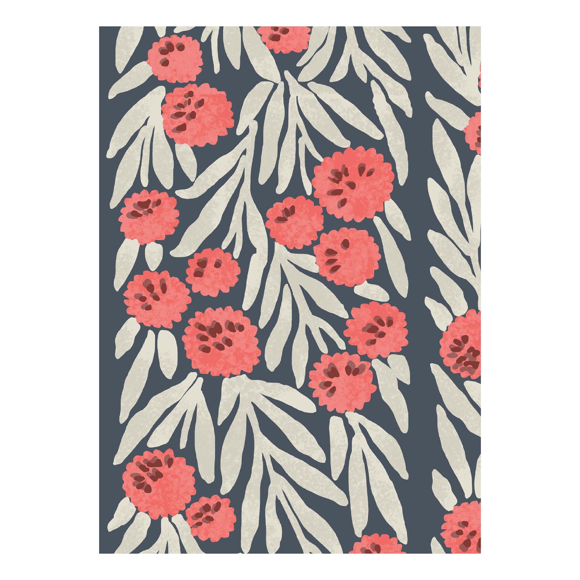 Sea Campion Wallpaper - NAVY