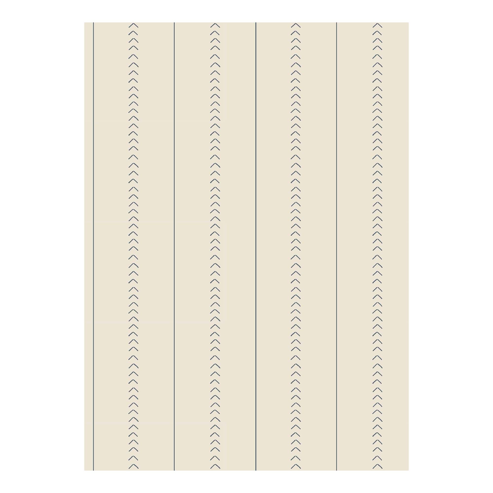 Sail Stitch Stripe Wallpaper -  CHARCOAL