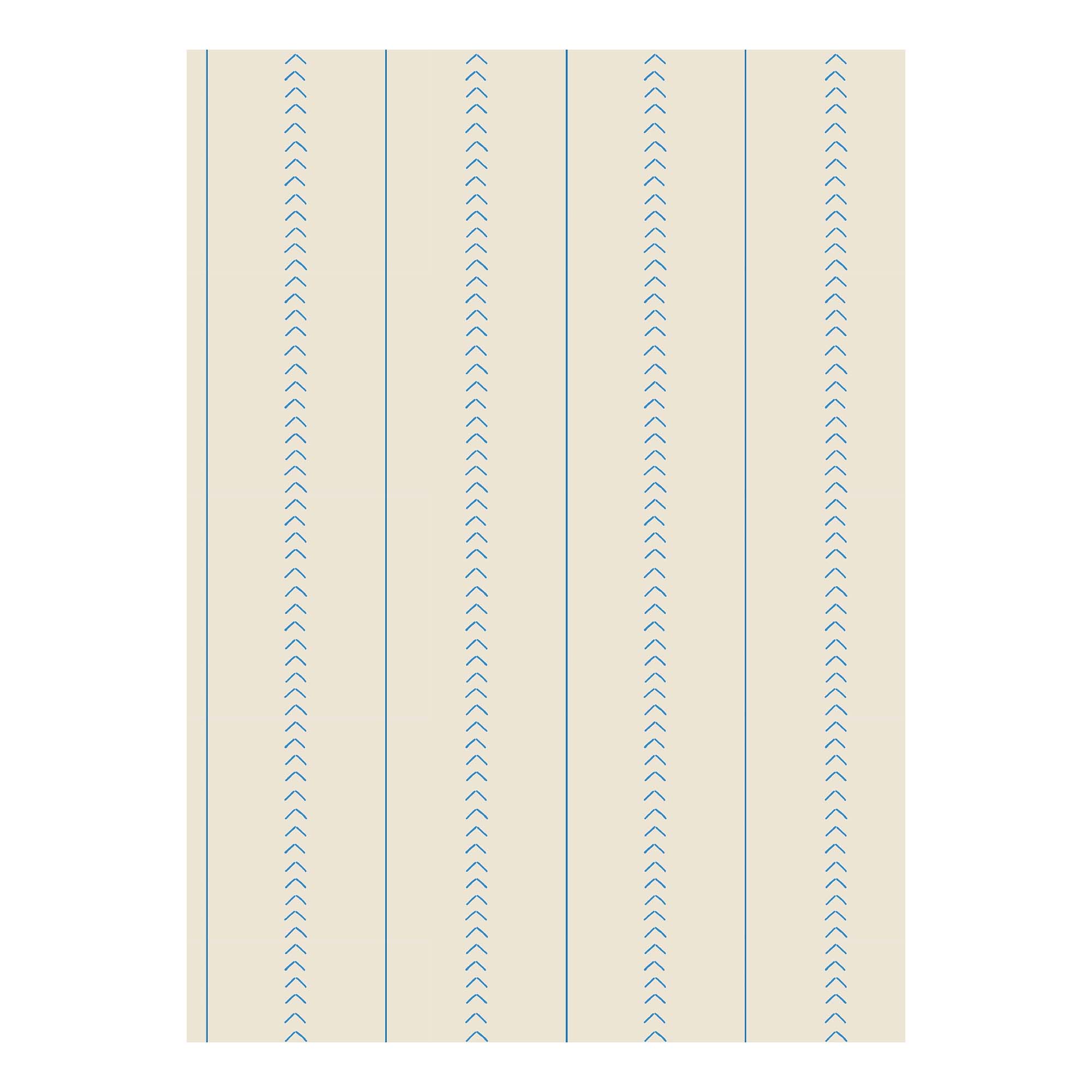 Sail Stitch Stripe Wallpaper - OCEAN