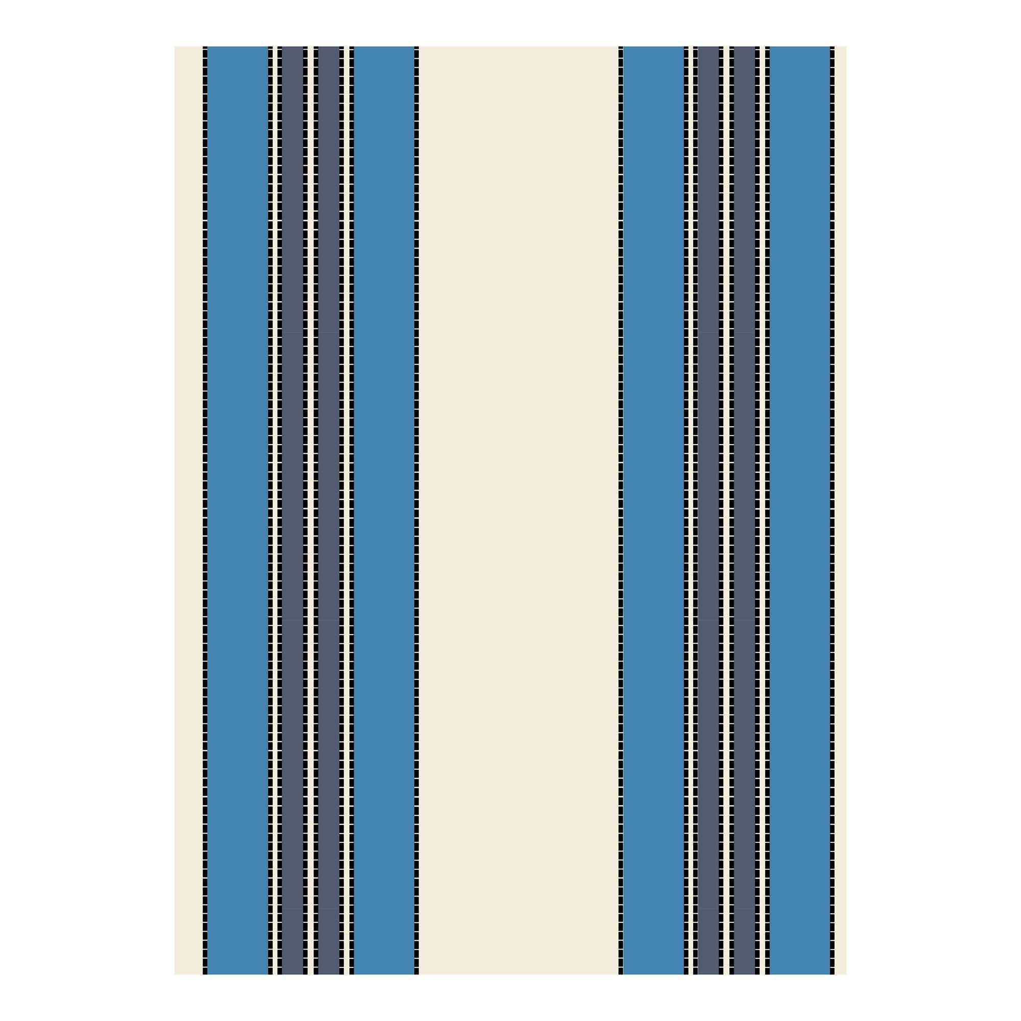 Vintage Deckchair Wallpaper - COBALT
