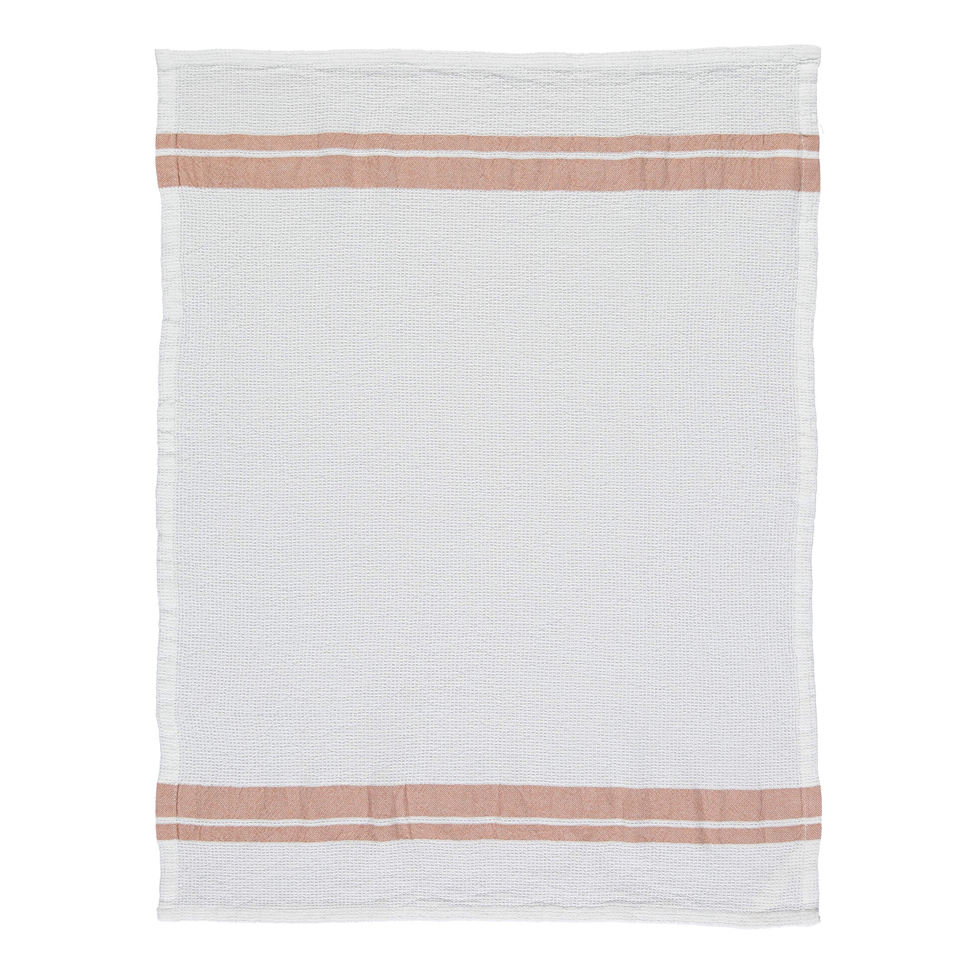 White Stripe Soft Waffle Cotton Hand Towel