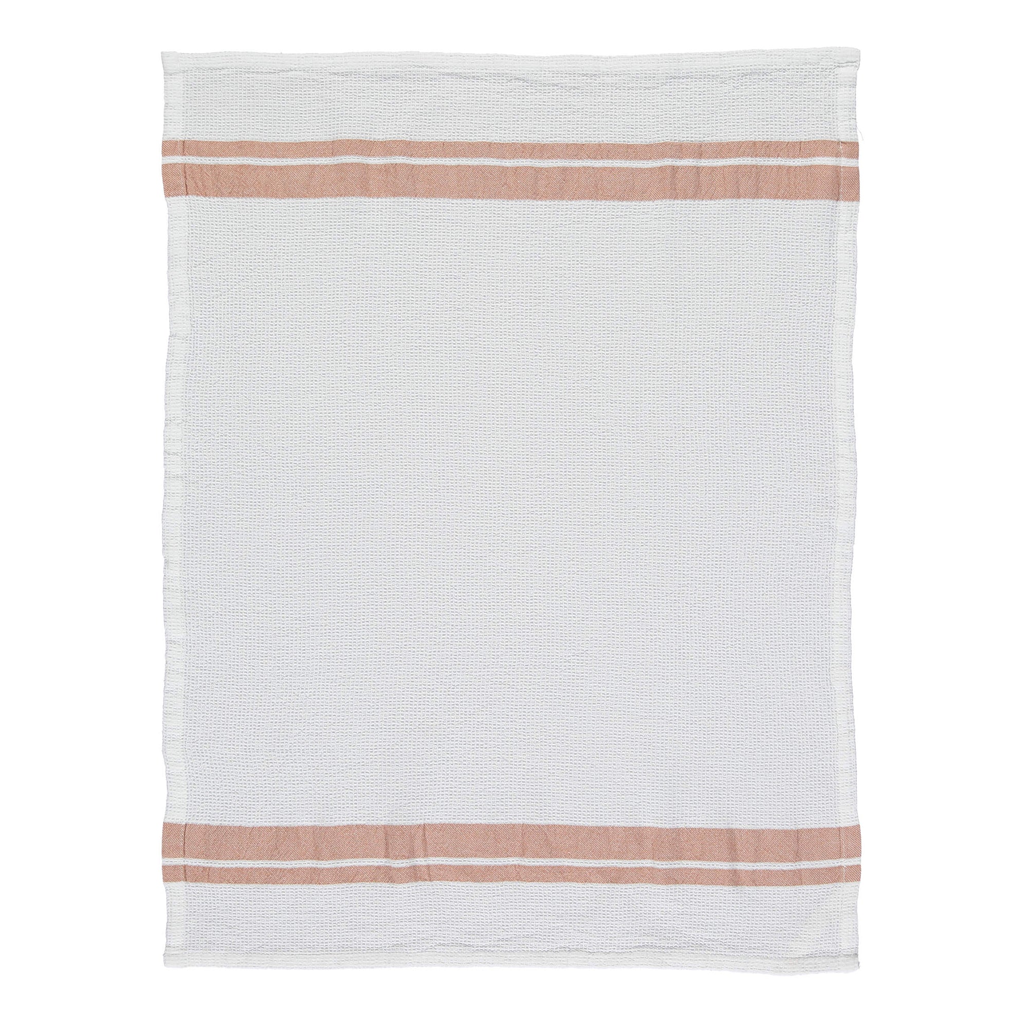 White Stripe Soft Waffle Cotton Towels