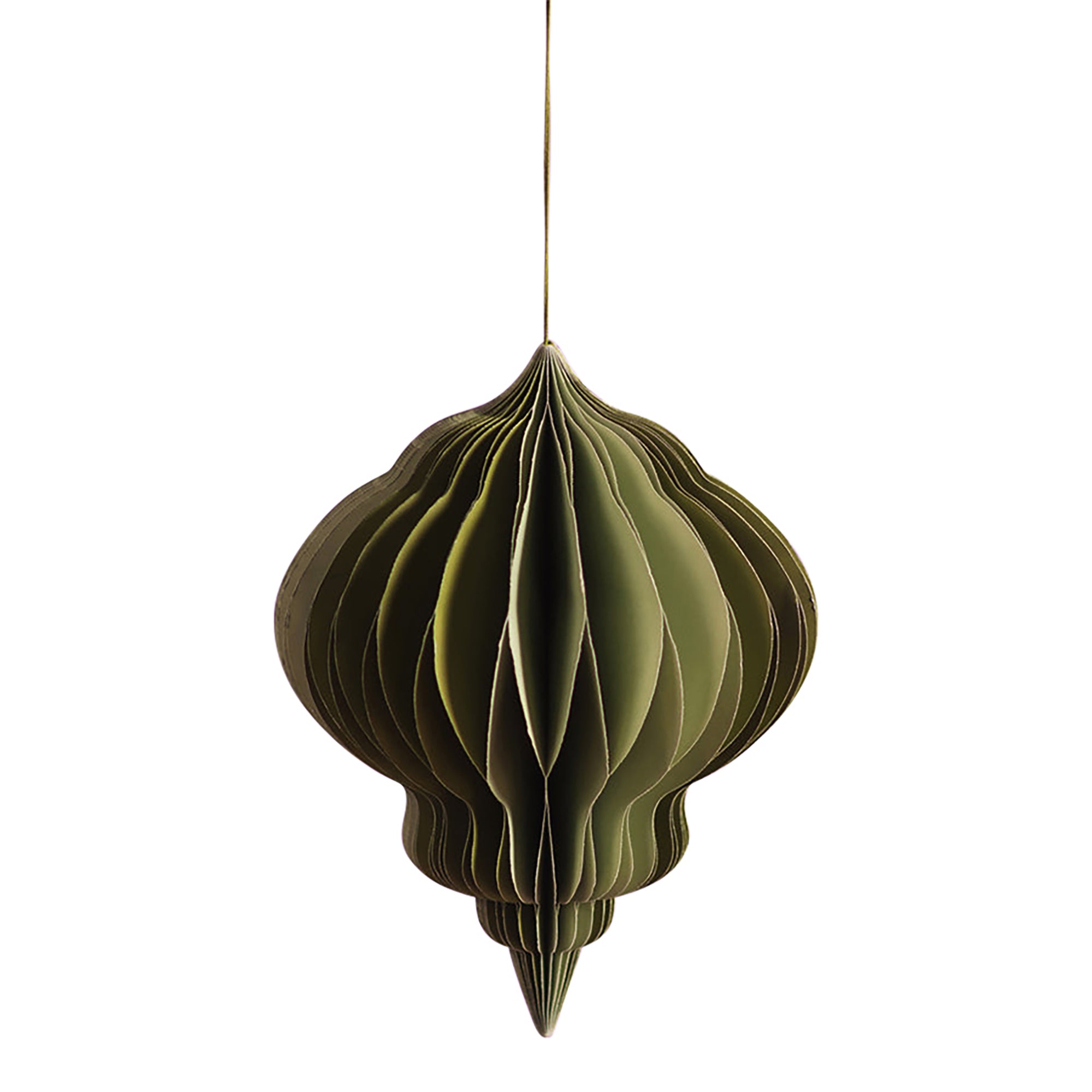 Sage Green Tones Origami Lantern Hanging Decoration