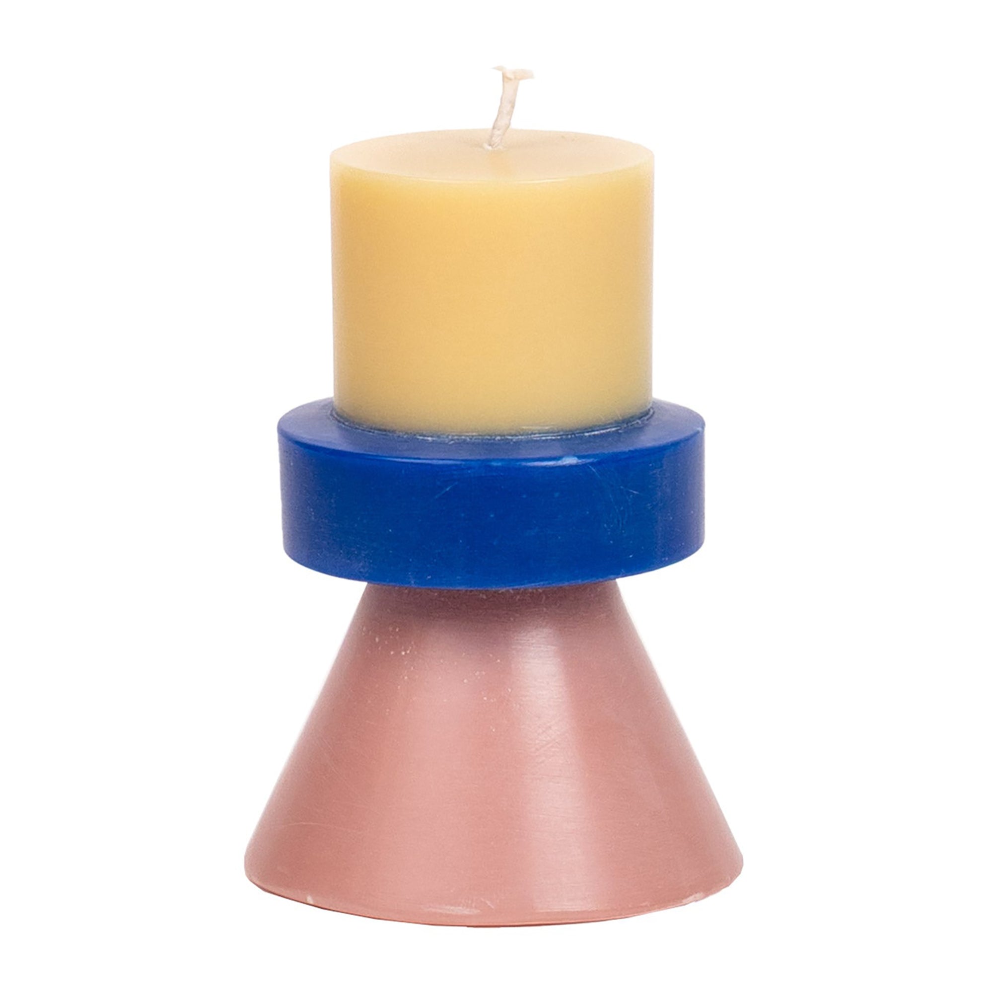 Stack Candle Mini - Creme / Navy / Salmon