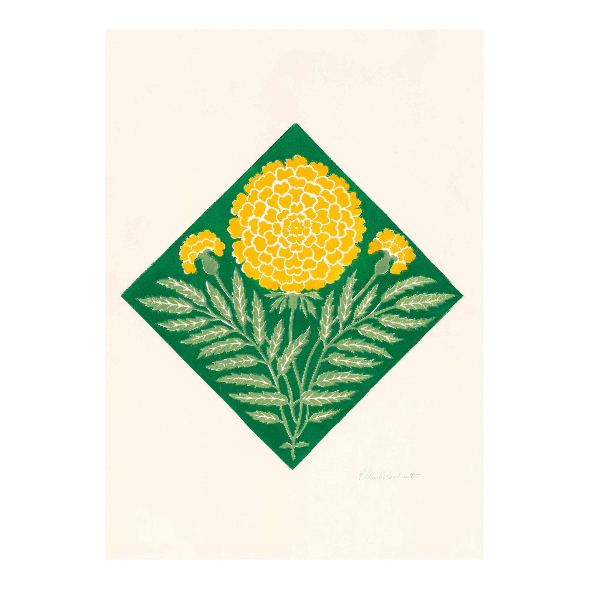 MARIGOLD PRINT, EMERALD