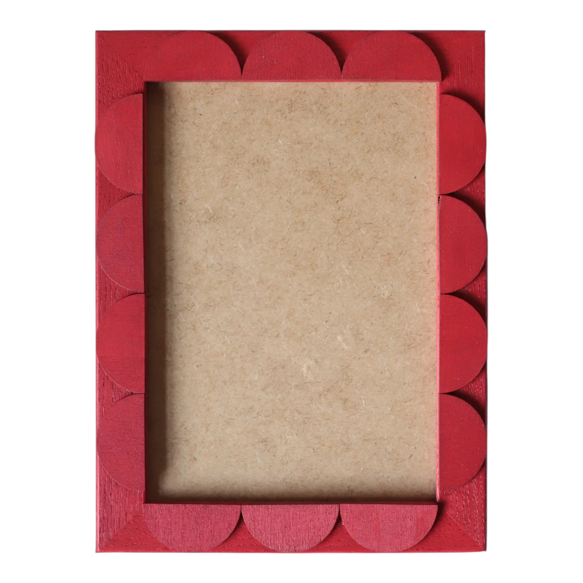 Poppy Stained Scallop Frame