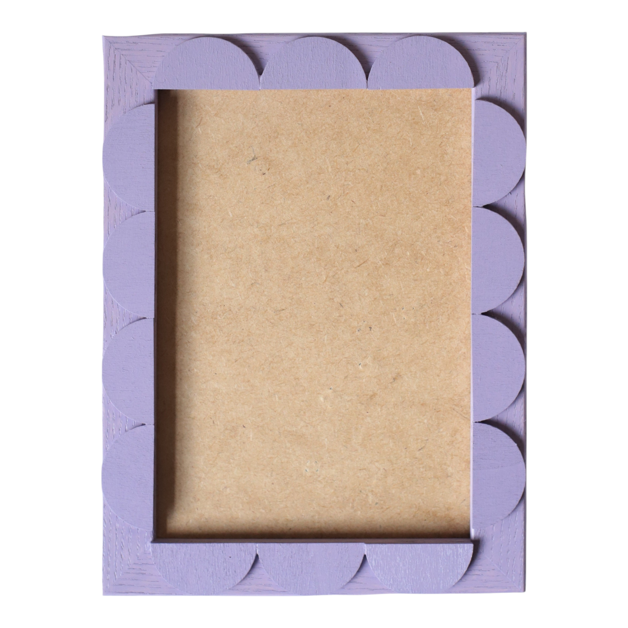 French Lavender Stained Scallop Frame