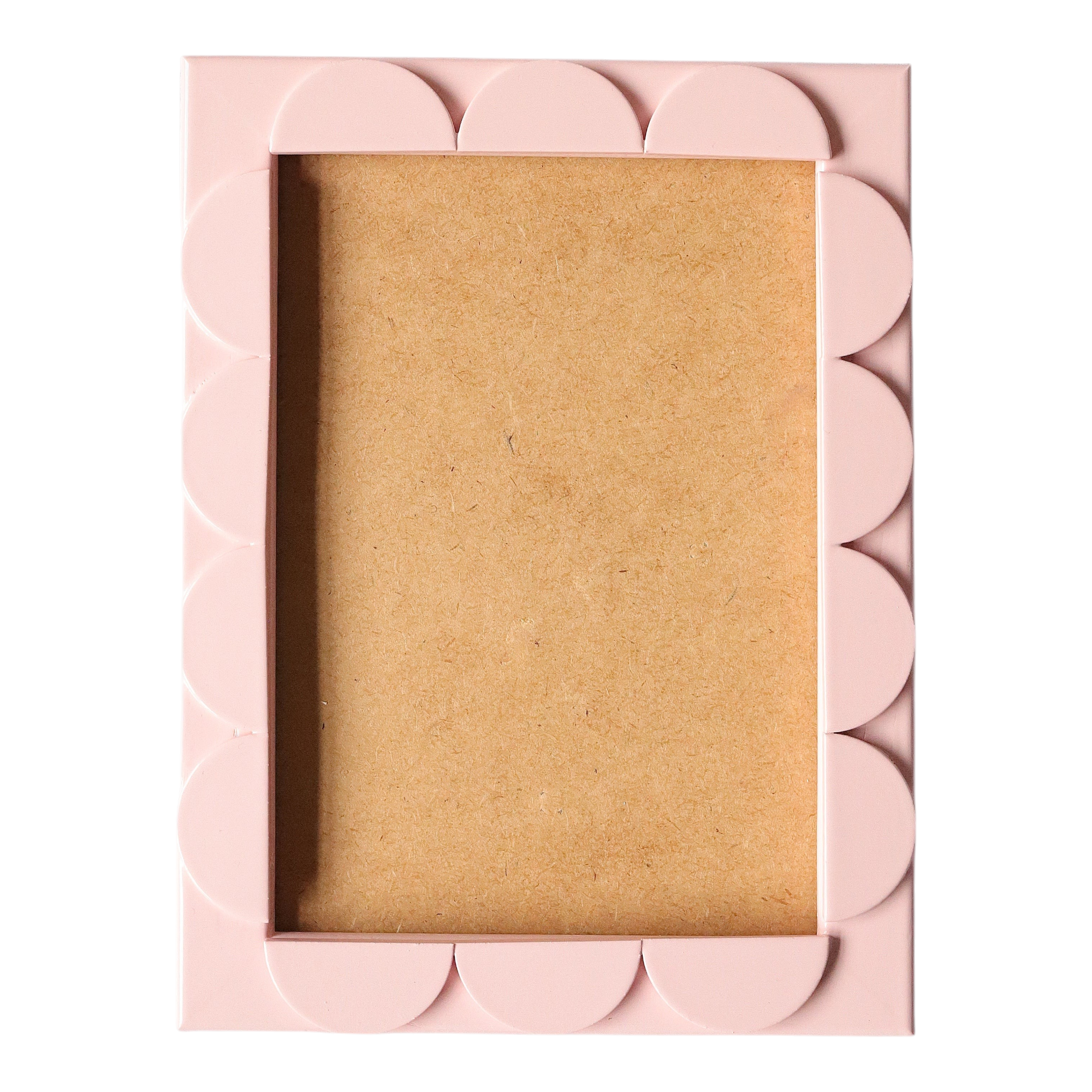 Soft Pink Lacquered Scallop Frame