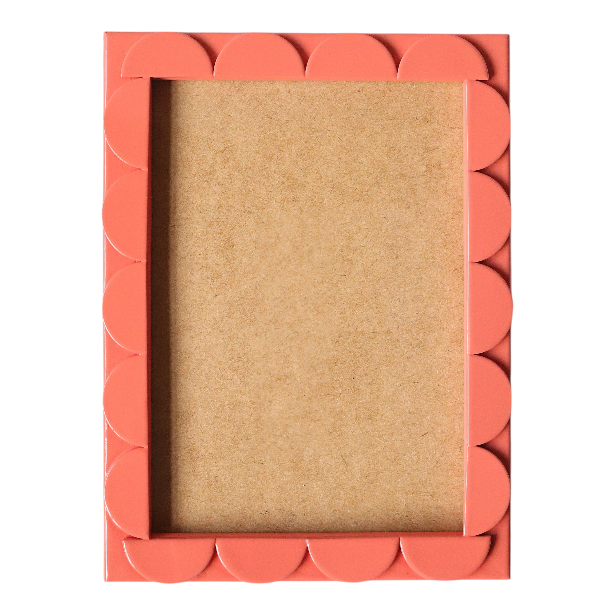 Peachy Lacquered Scallop Frame