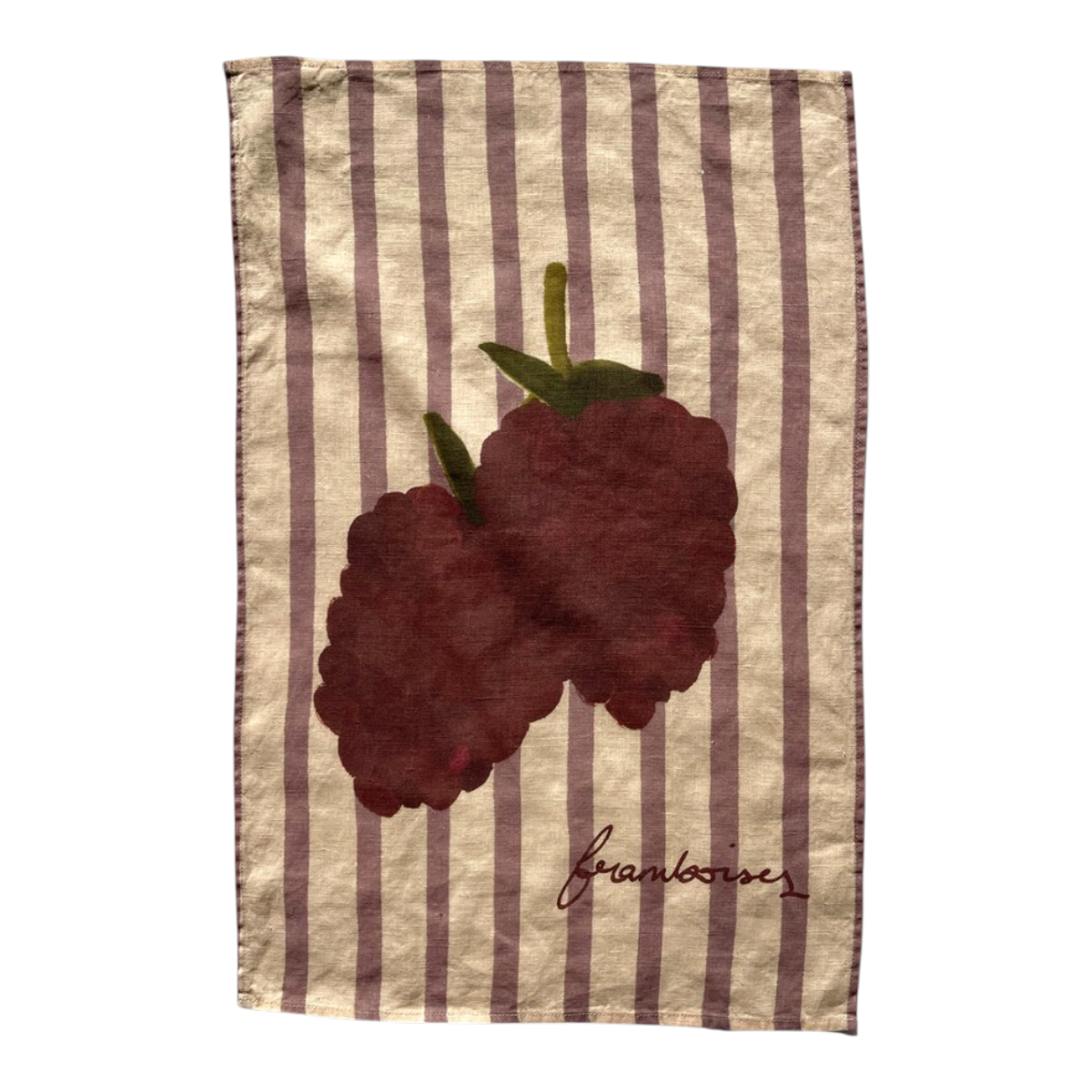 Linen Tea Towel Framboises
