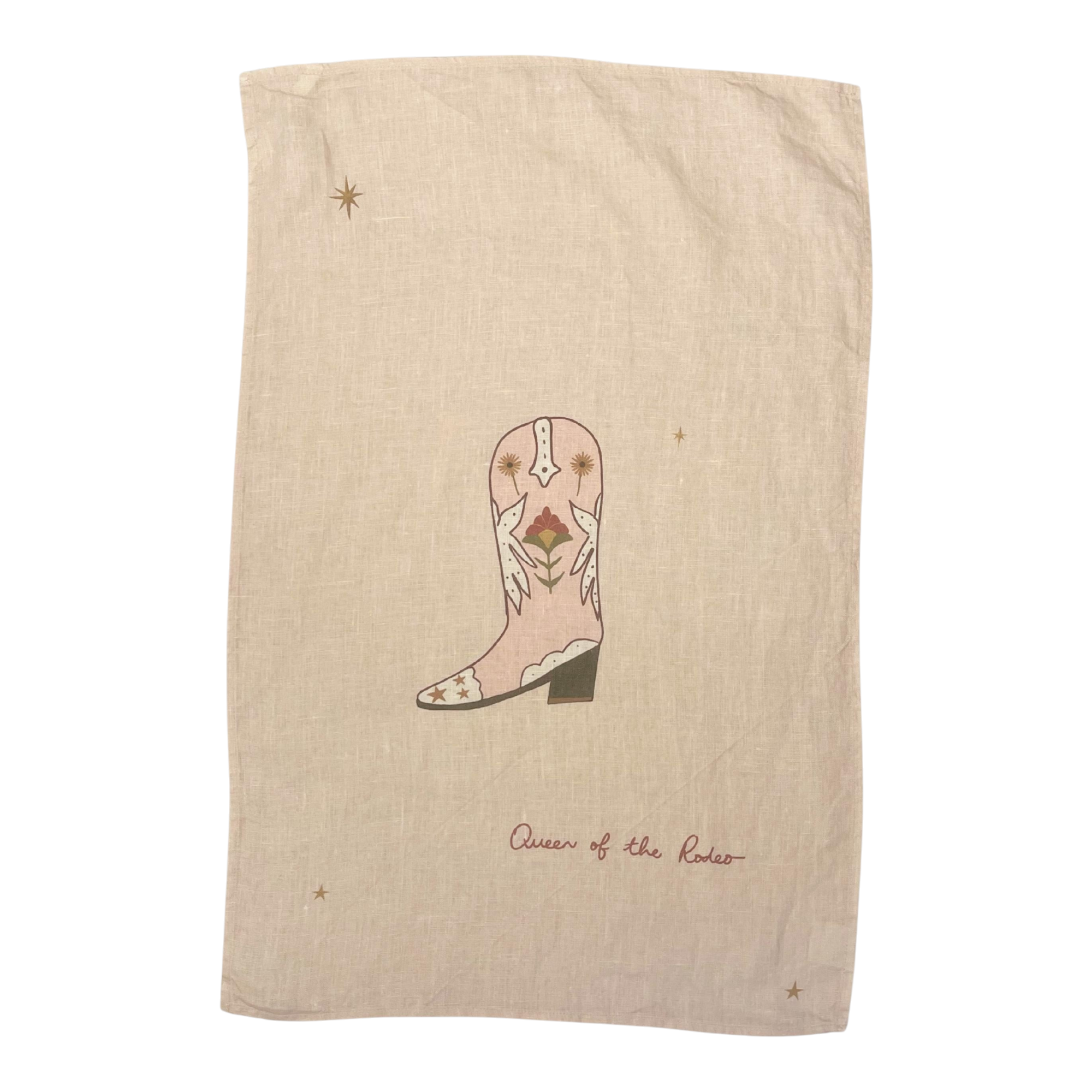 Linen Tea Towel Boots are made for walking