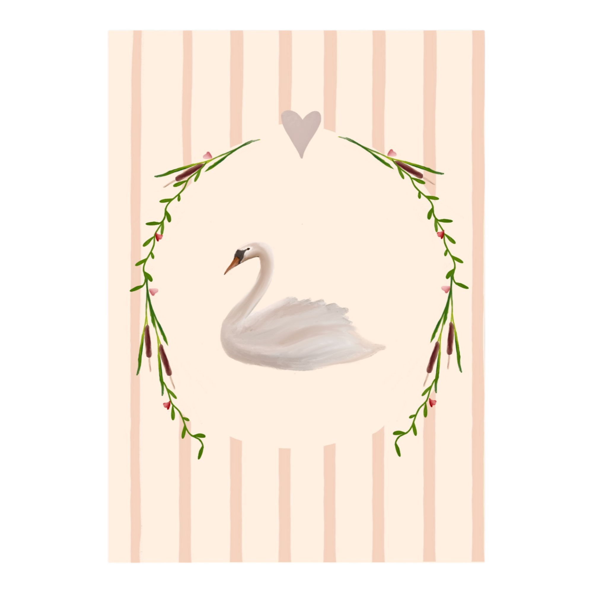 Swan Love Art Print