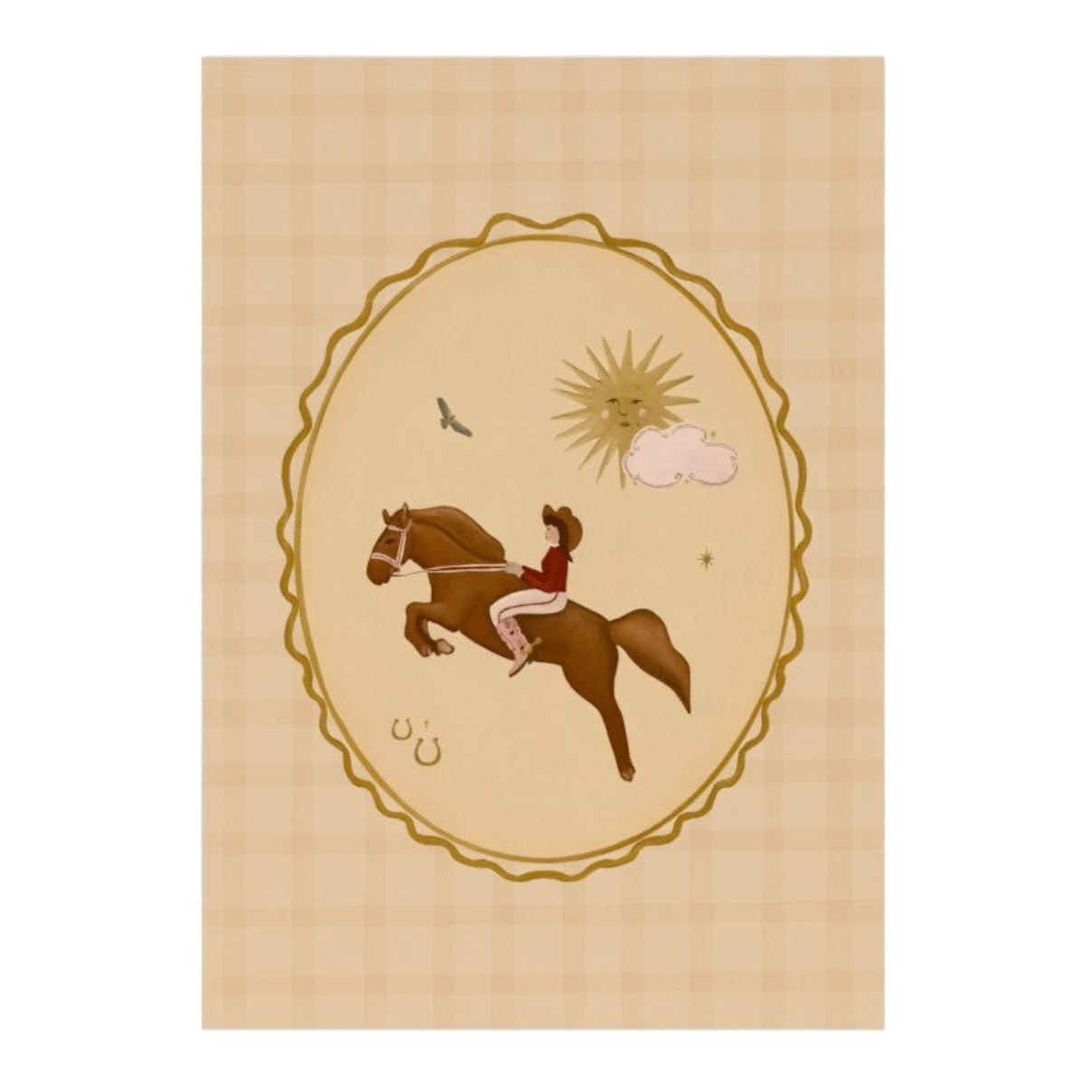 Cowgirl Cameo Art Print
