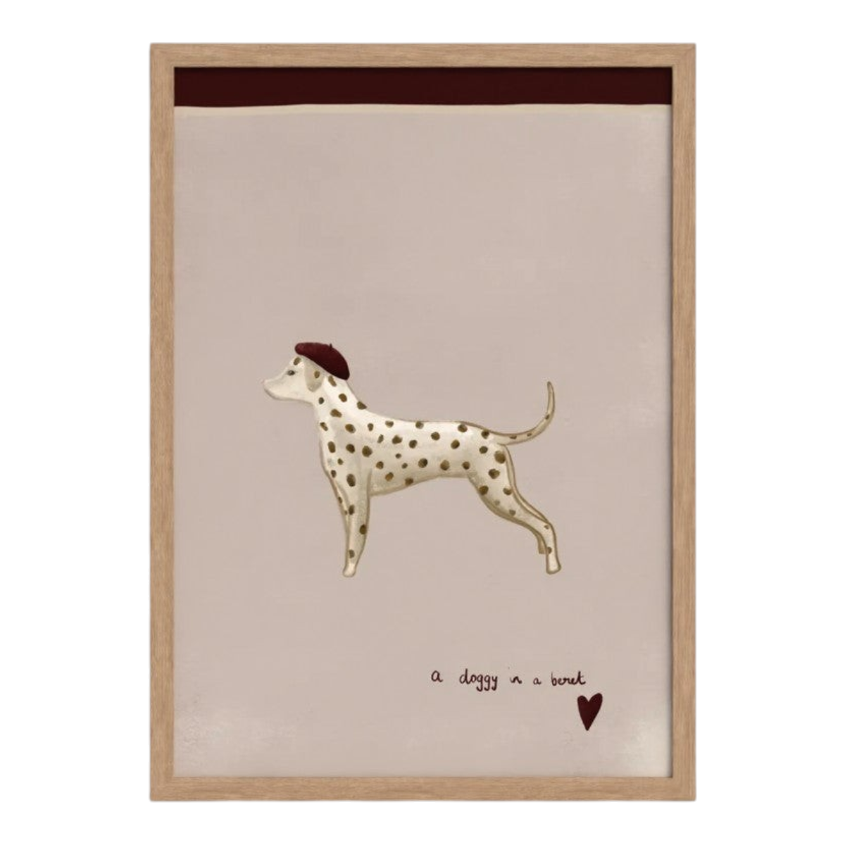 A Doggy in a beret Art Print