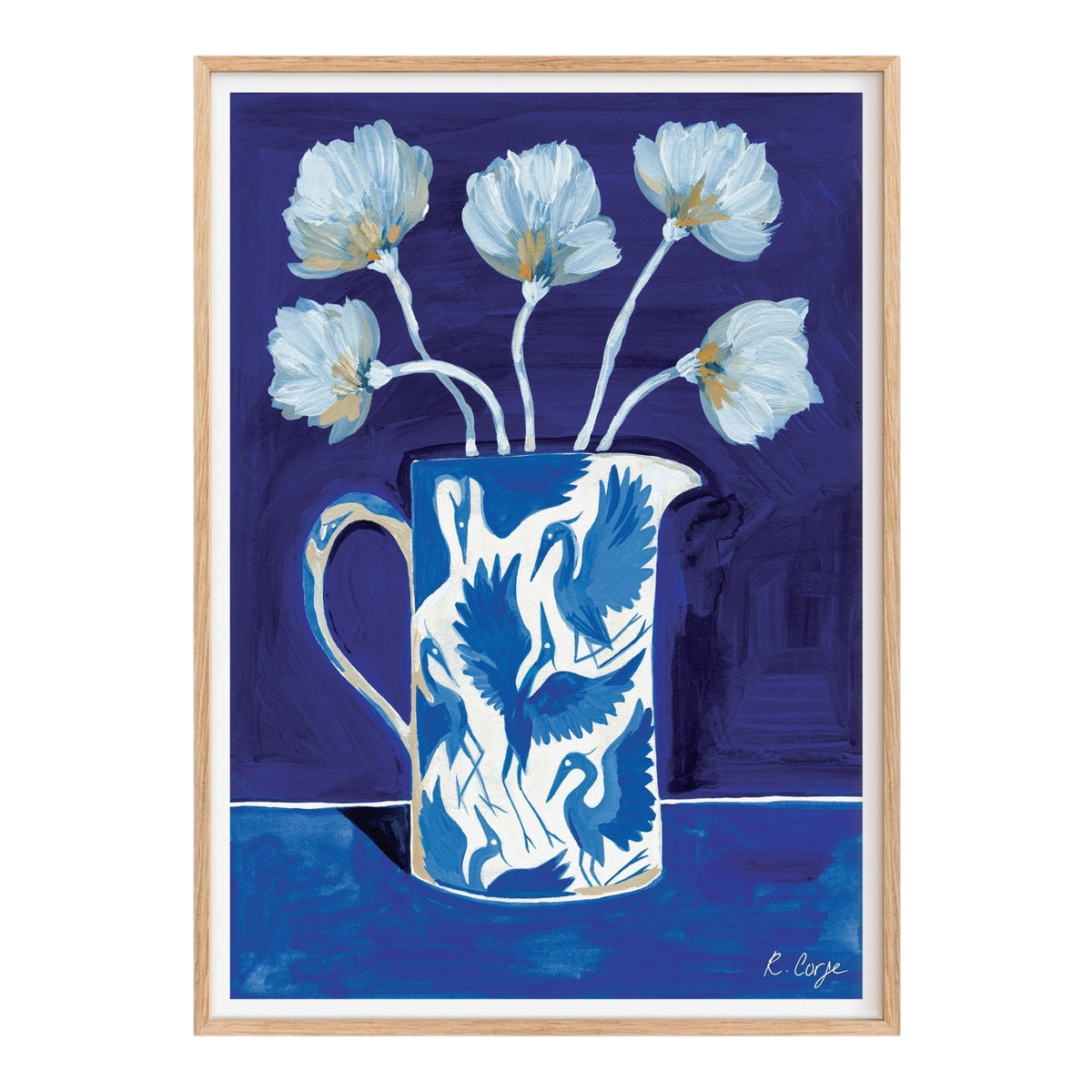Blue Herons Jug Art Print