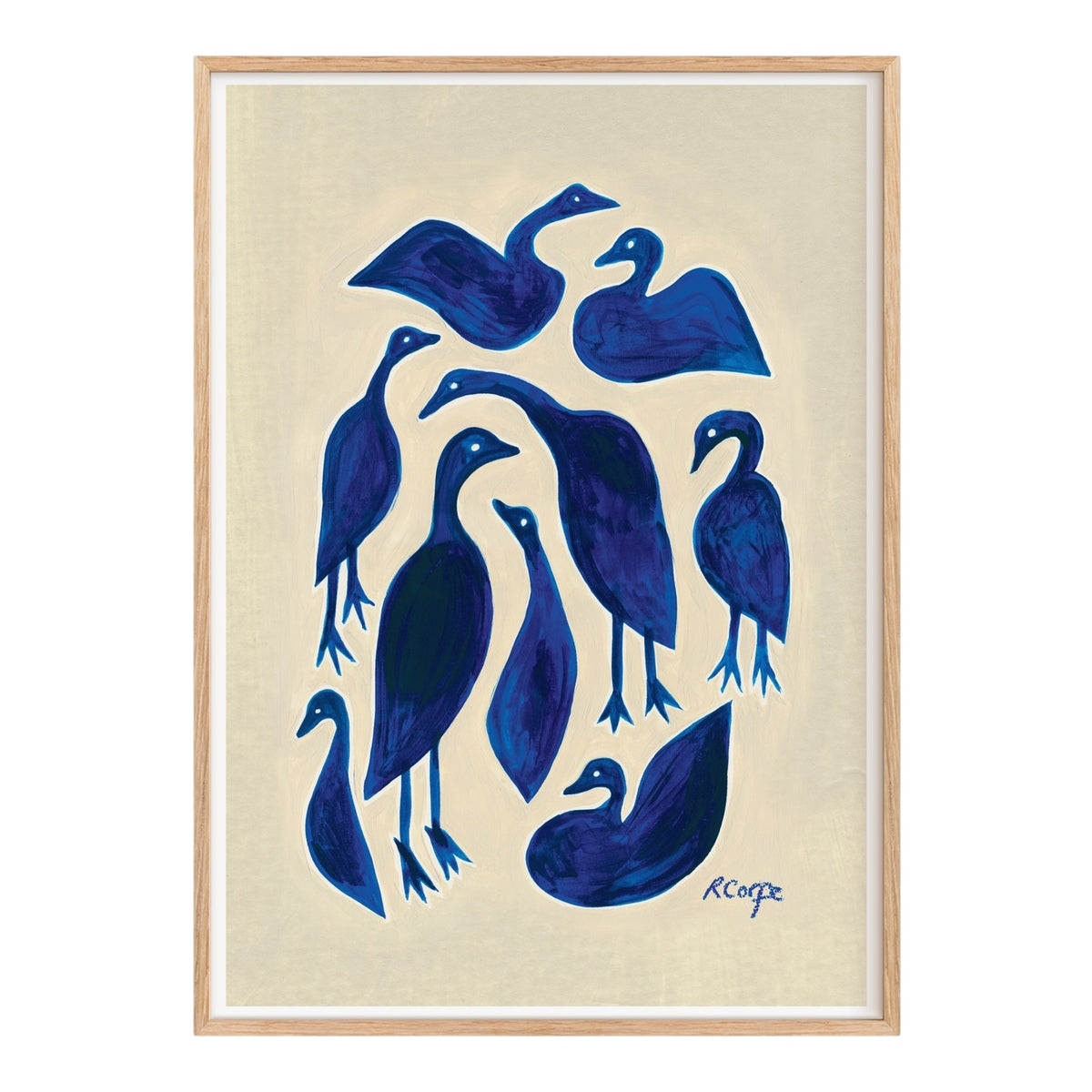 Blue Ducks Art Print