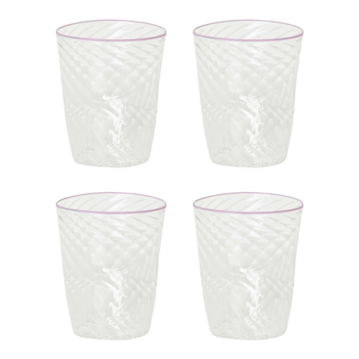 The Adrienne Murano Tumbler in Pink, Set of Four