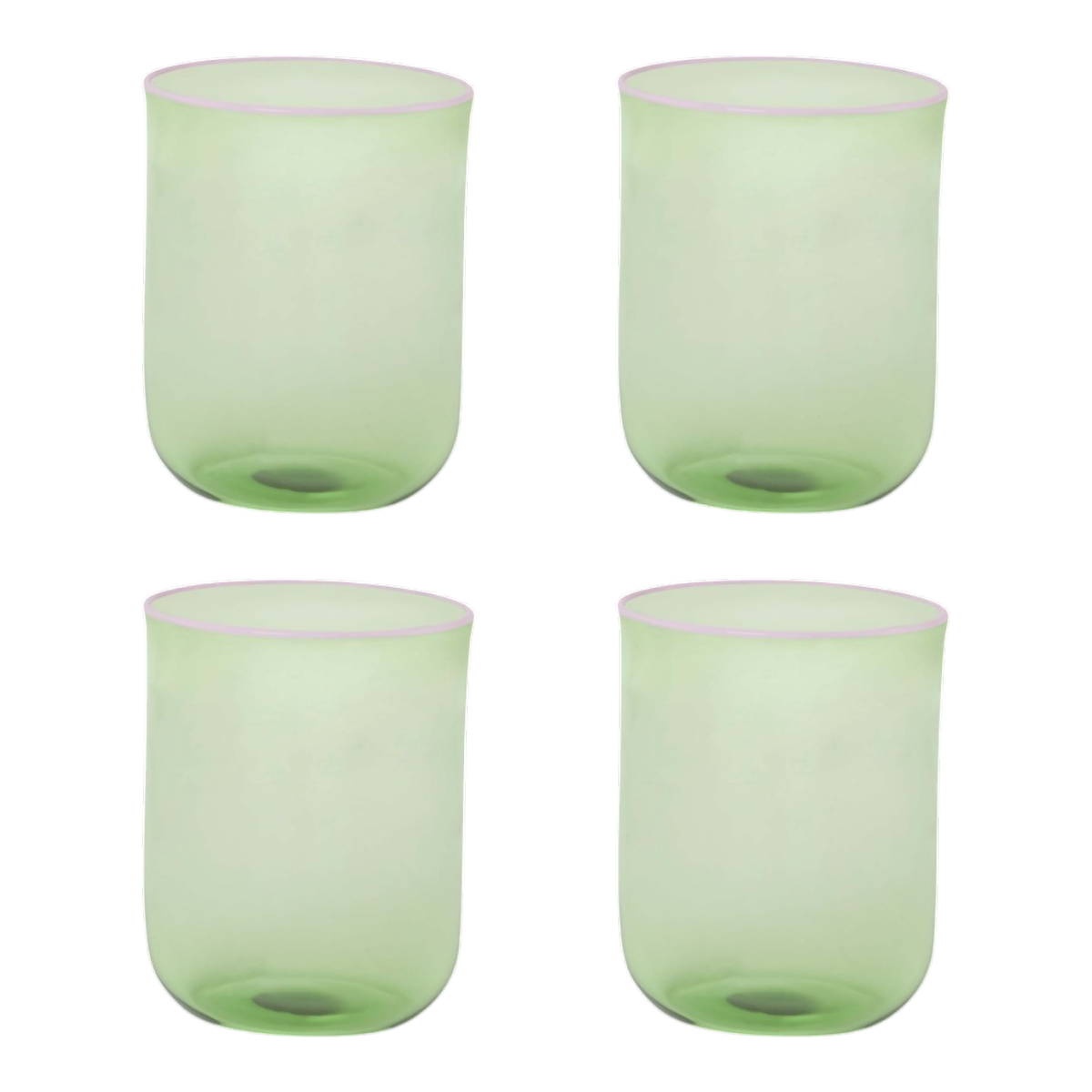 The Daphne Murano Tumbler in Green, Set of Four