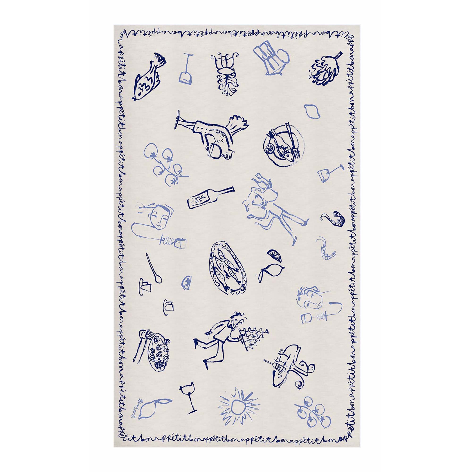 Bon Appétit Linen Tablecloth