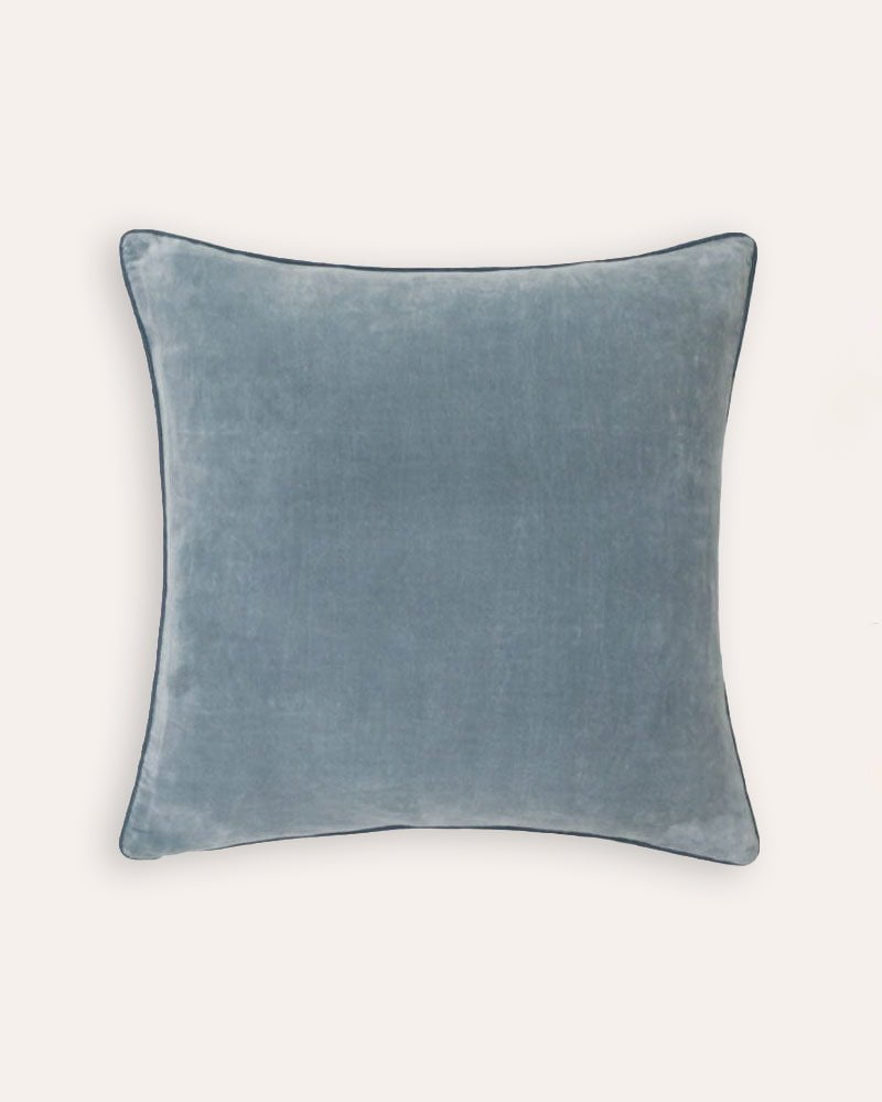 Square Woven Stripe Cushion - Blue