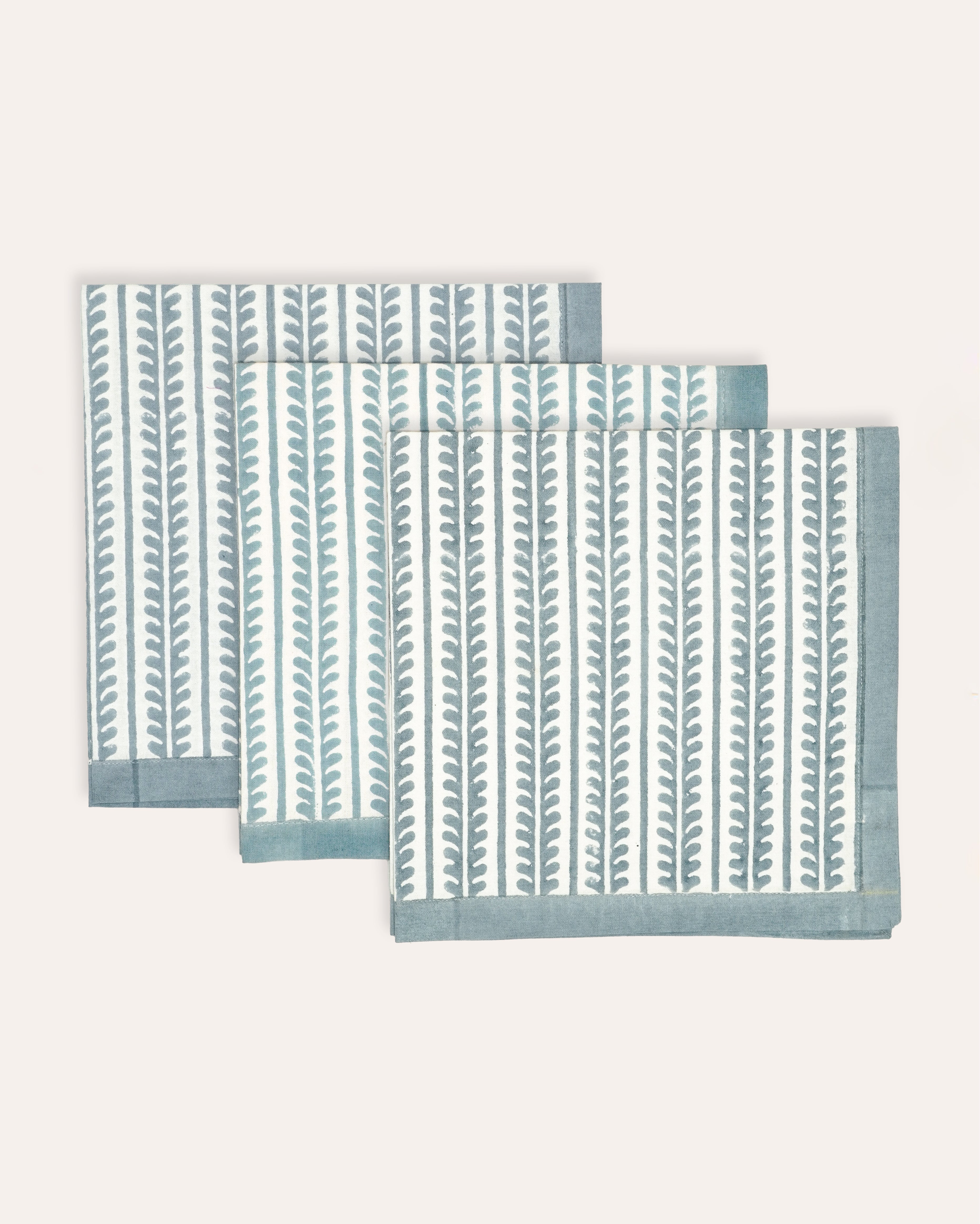 Bel Napkins, Set Of Four - Blue