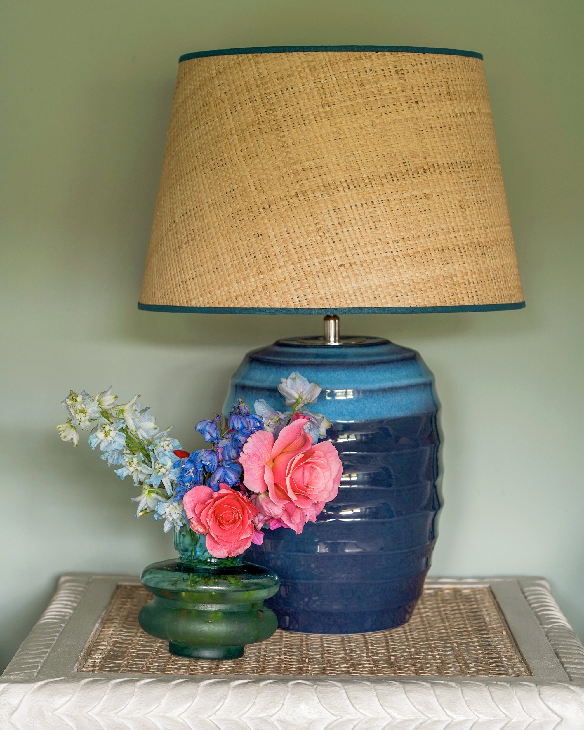 Seema Raffia Lampshade - Midnight