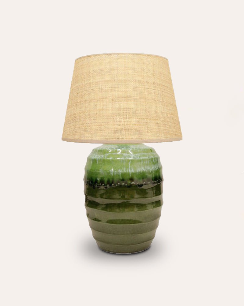 Beehive Ceramic Lamp - Green