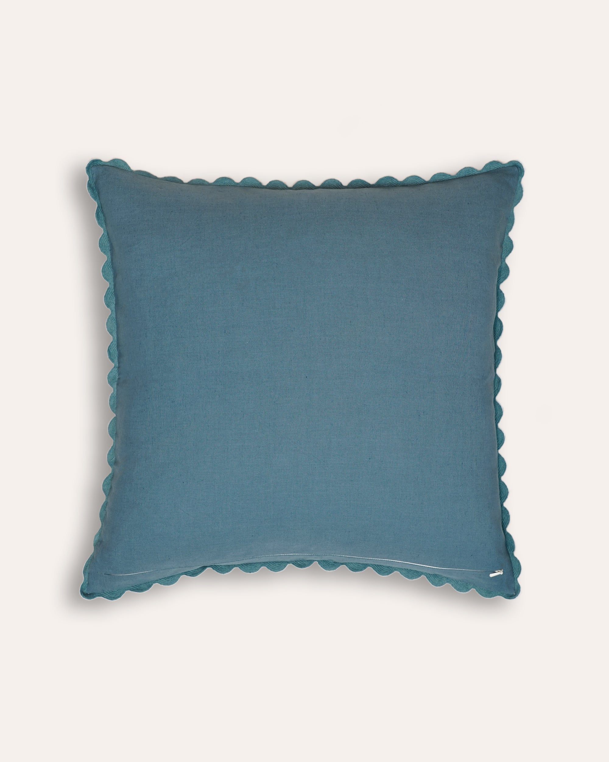 Rueda Tile Print Cushion - Blue & Green