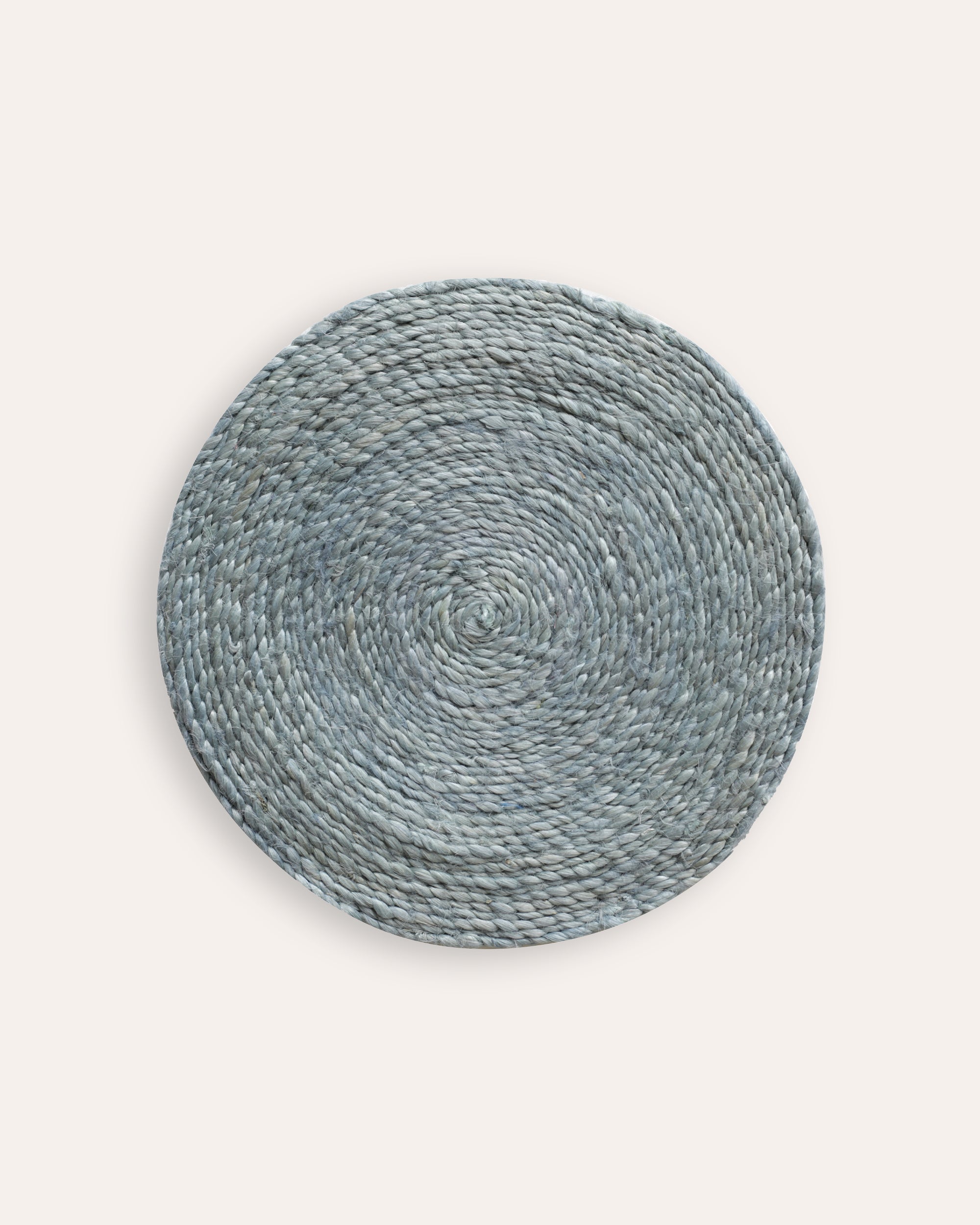 Round Jute Placemat, Set Of Four - Light Blue