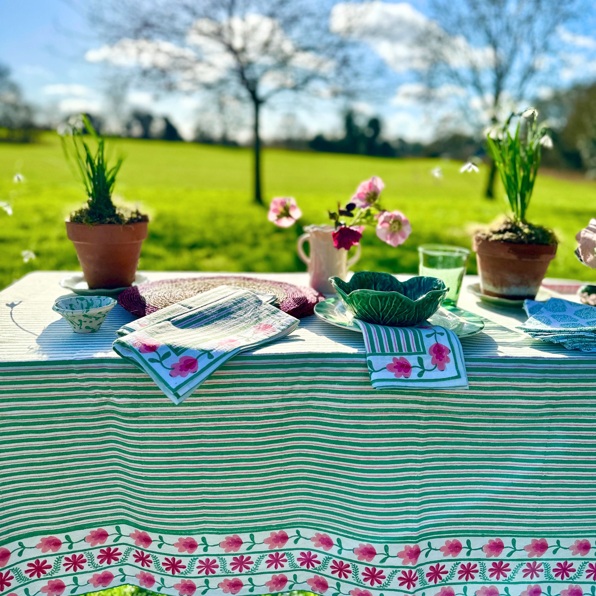 Suzani Stripe Tablecloth