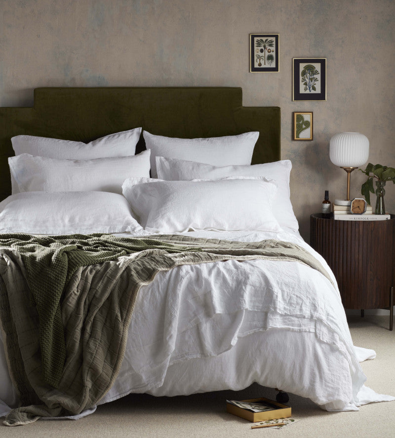 White 100% Linen Duvet Cover