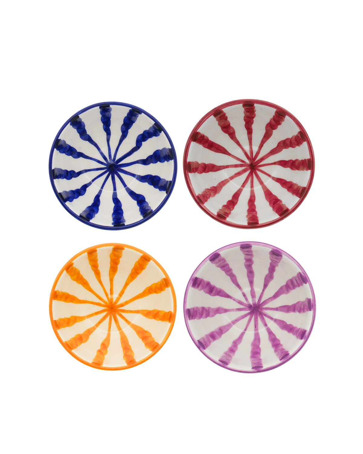 Wave Breakfast Bowls, Set Of Four