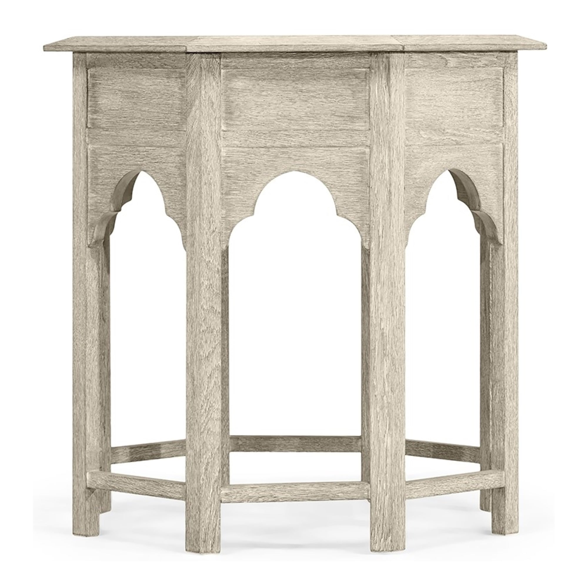 Tanjina Venetian White Oak Side Table