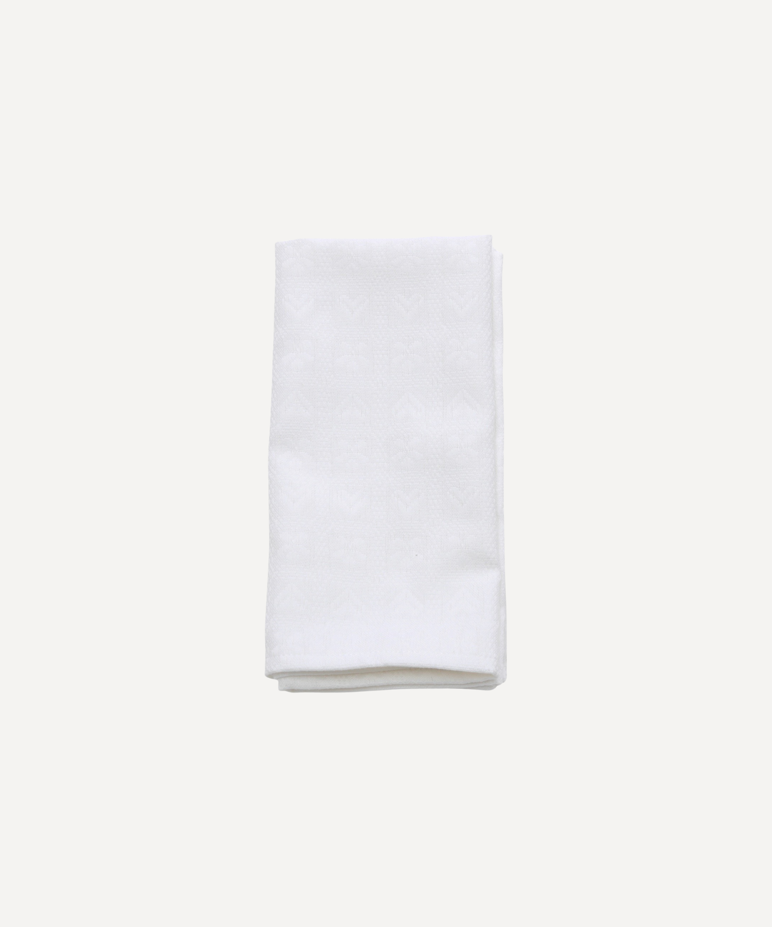 White Alpine Chalet Cotton Gingham Napkin, Set of 4, Italian Cotton, 50x50cm