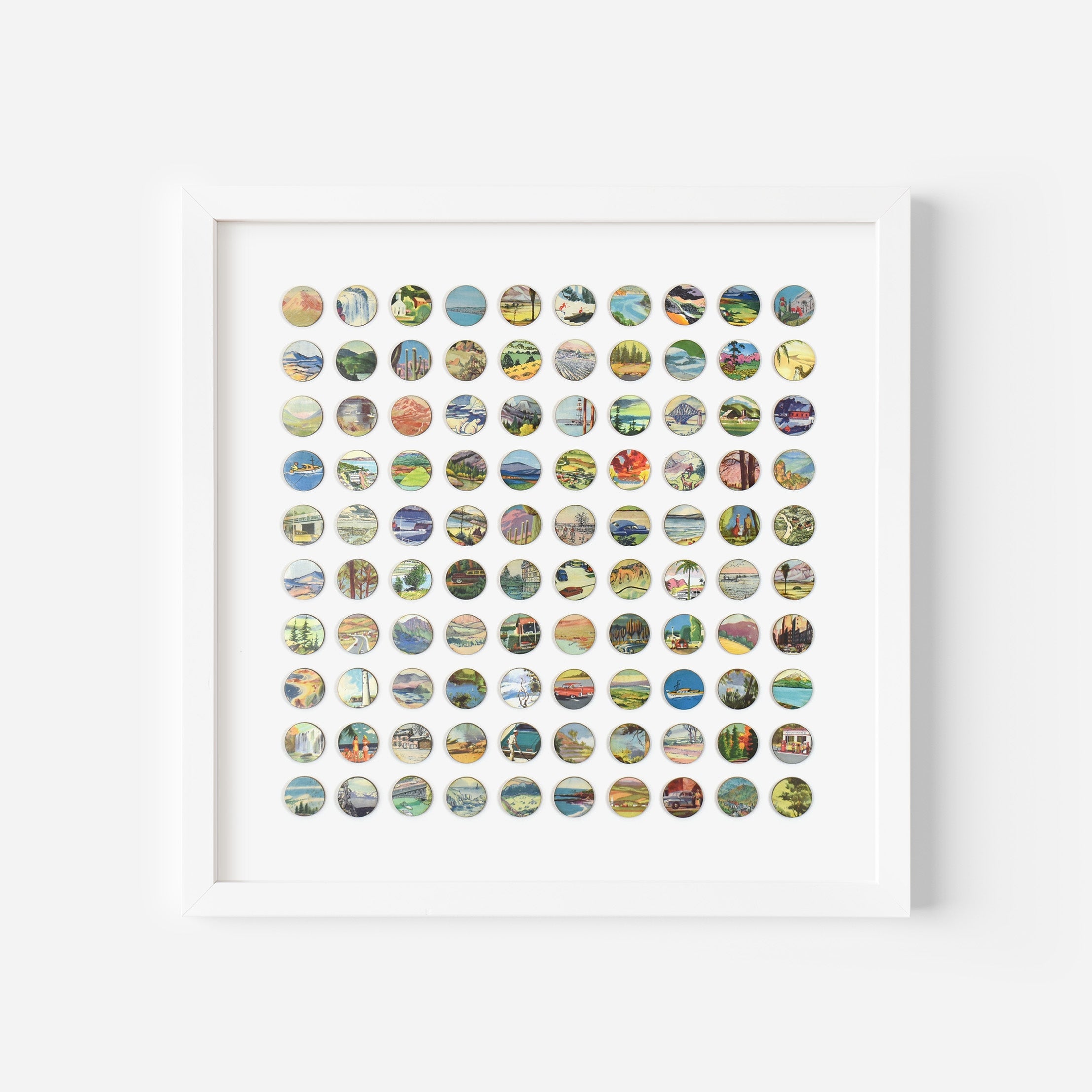 One Hundred Vintage Encyclopedia Dots Collage