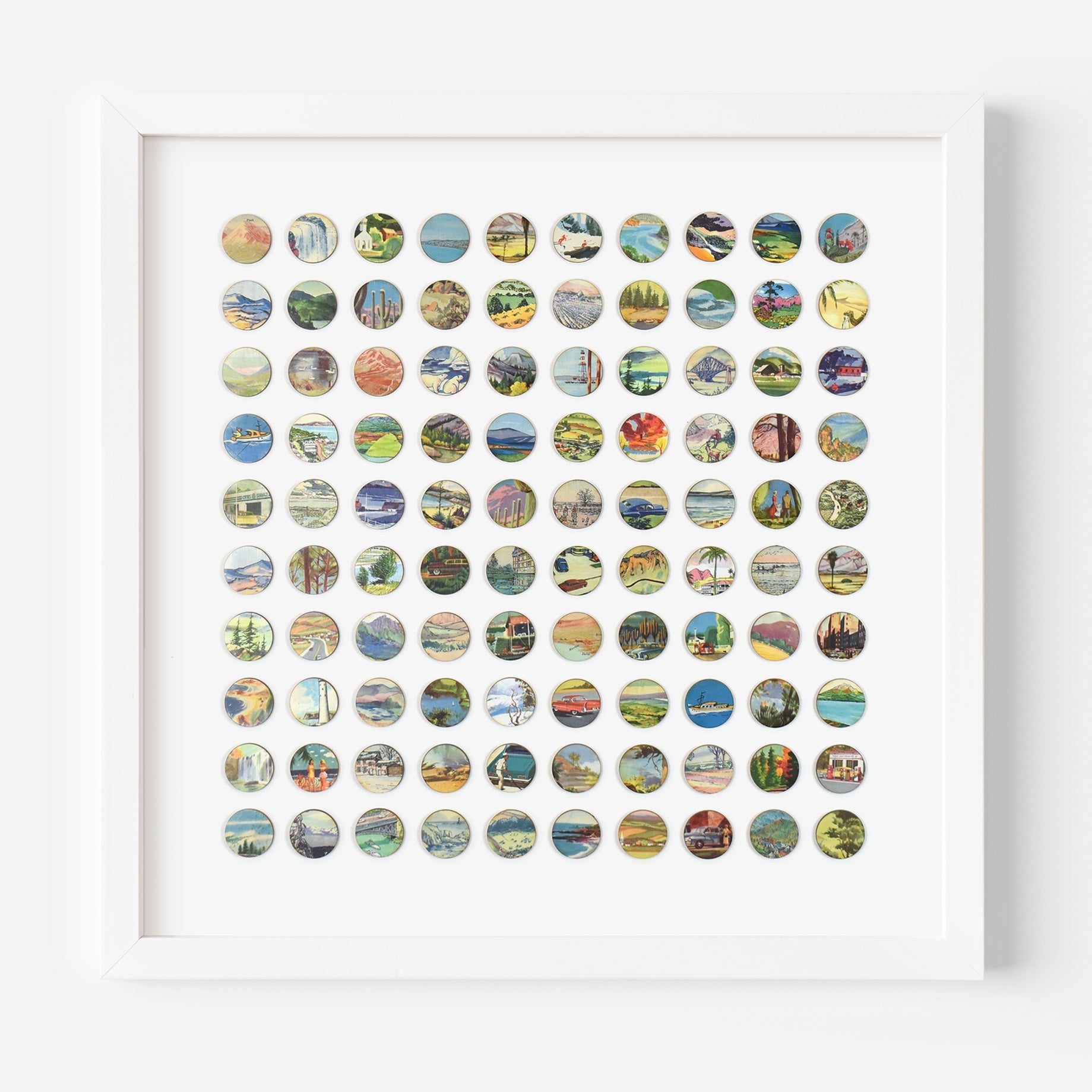 One Hundred Vintage Encyclopedia Dots Collage