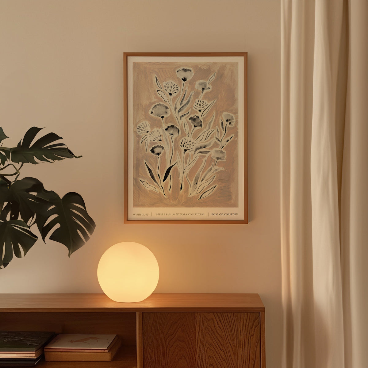 Wishful Pink Floral Art Print