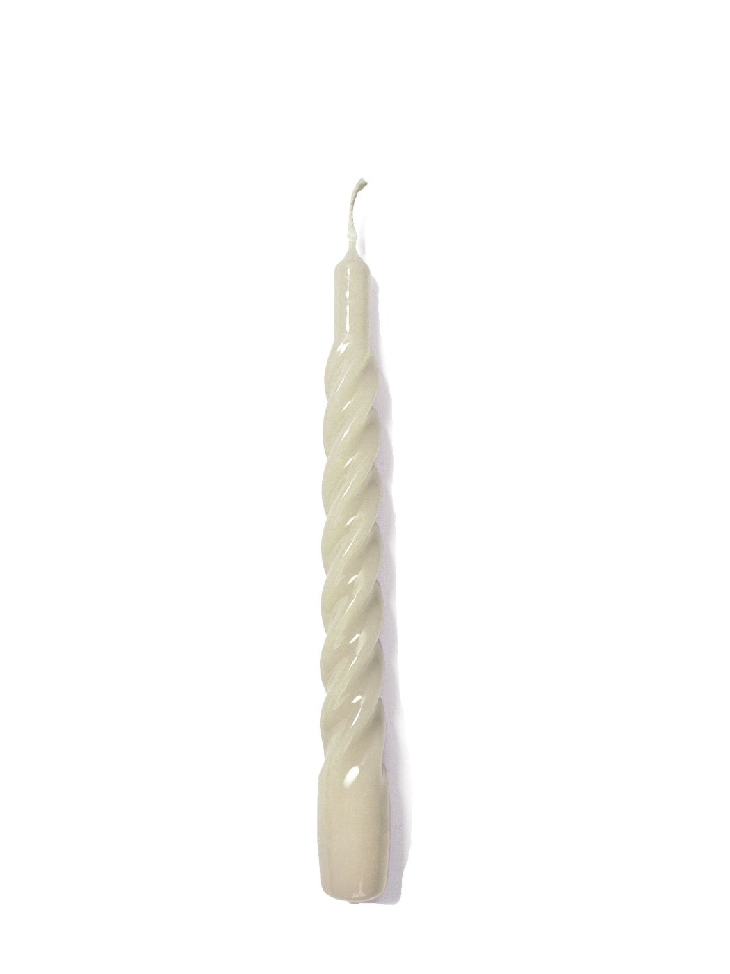 Ivory Twisted Gloss Candles - Set of 6