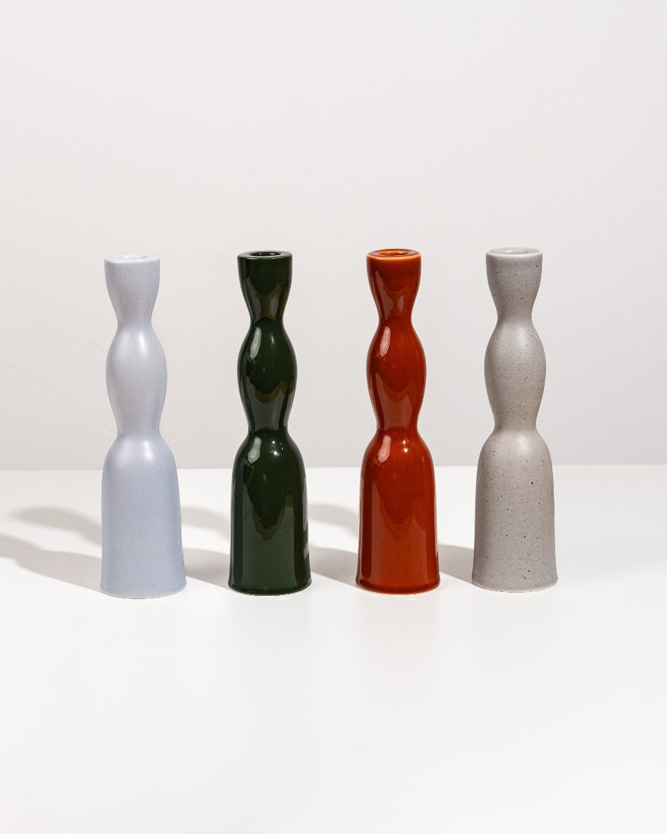 Terracotta Tall Wave Candleholder