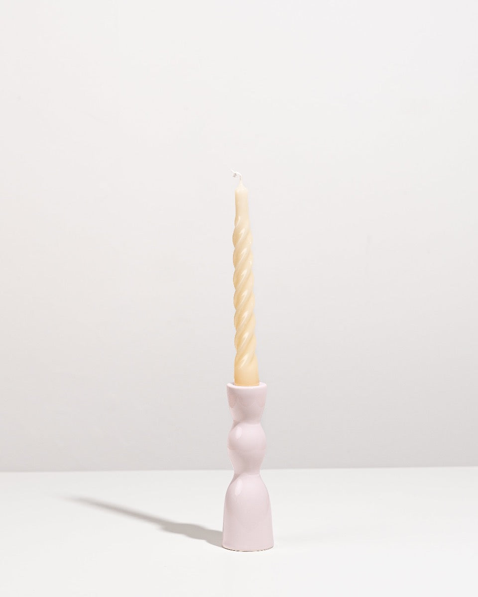 Blush Low Wave Candle Holder