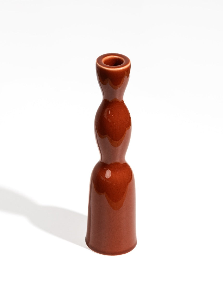 Terracotta Tall Wave Candleholder