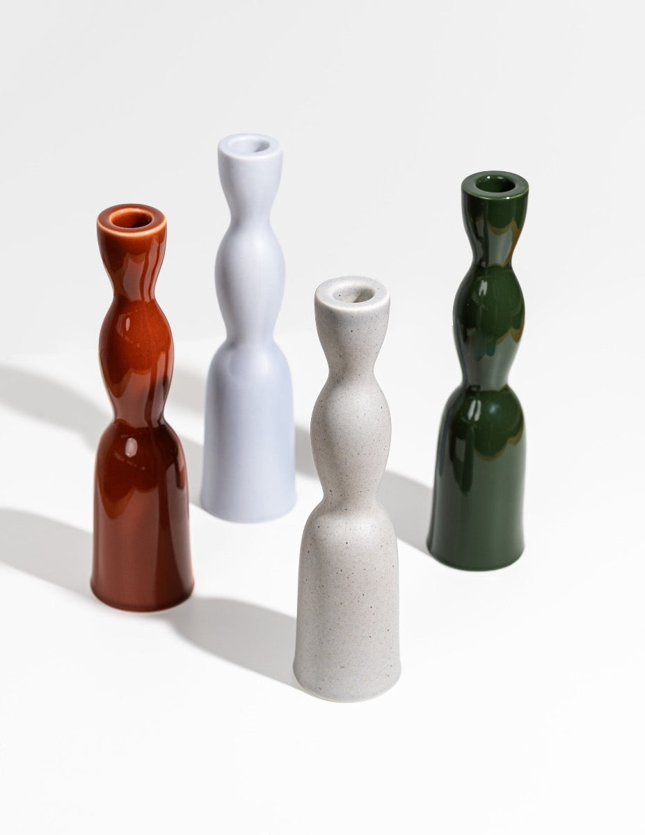 Terracotta Tall Wave Candleholder