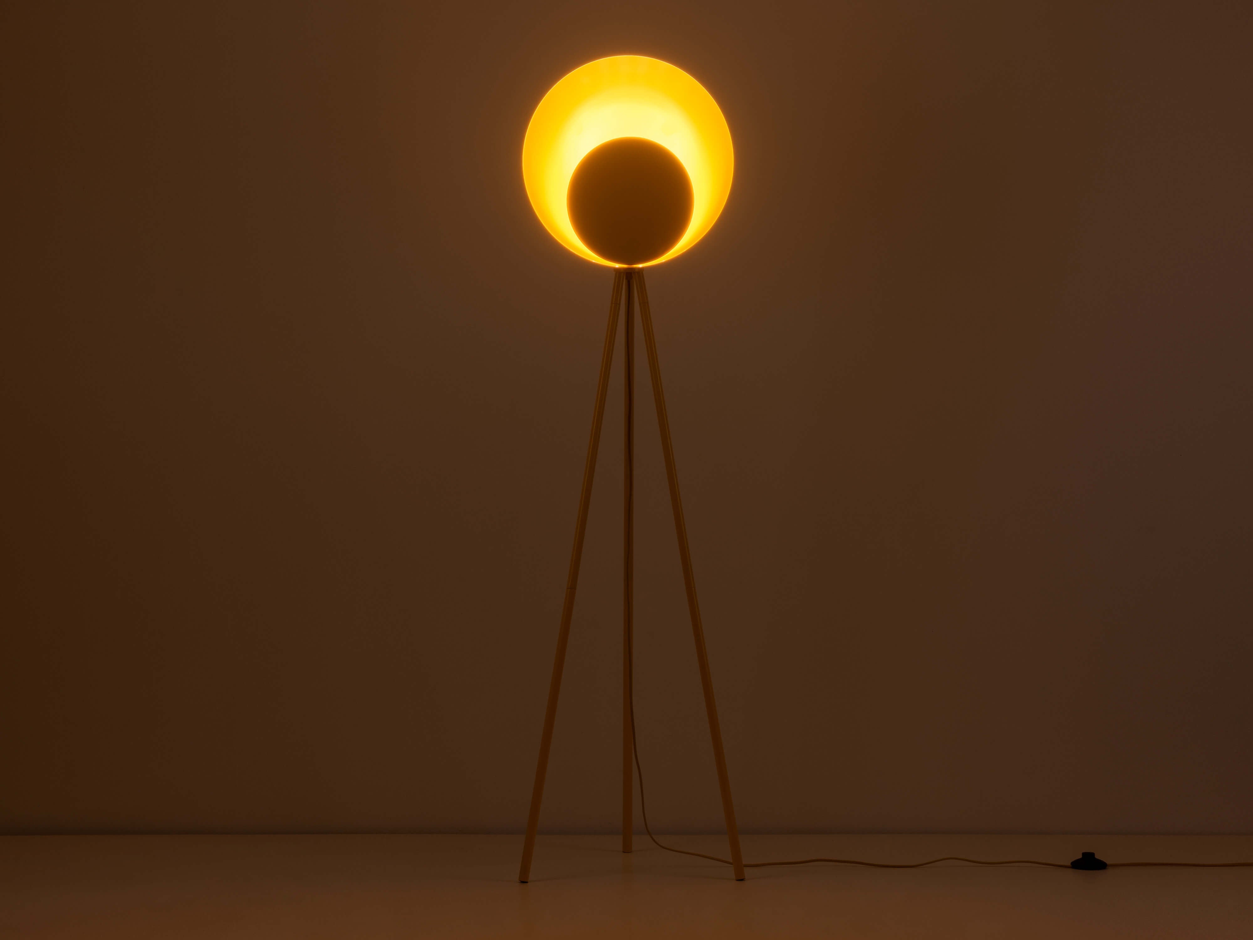 Yolk yellow diffuser floor lamp