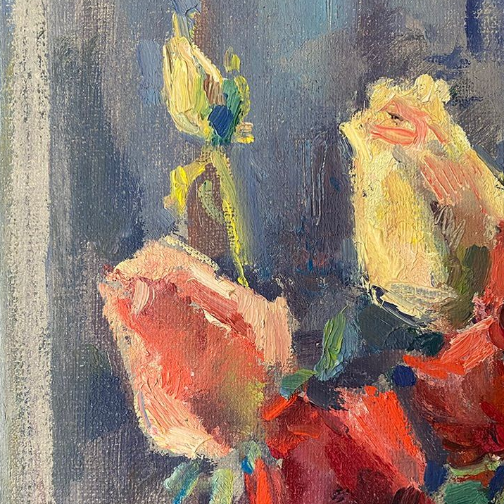 Roses 1939 Oil Painting