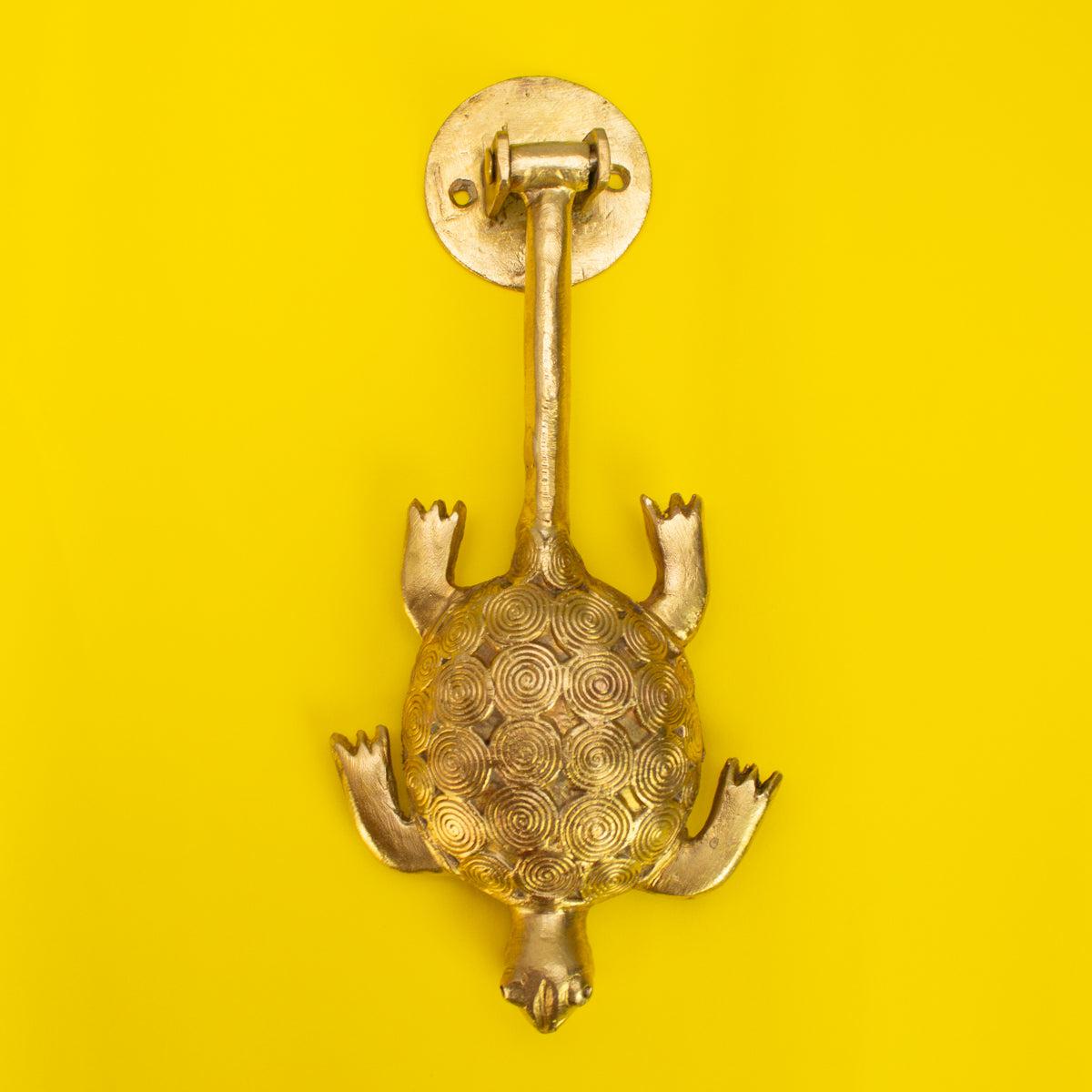 Ghanaian Ashanti Brass Door Knocker 'Tortoise'